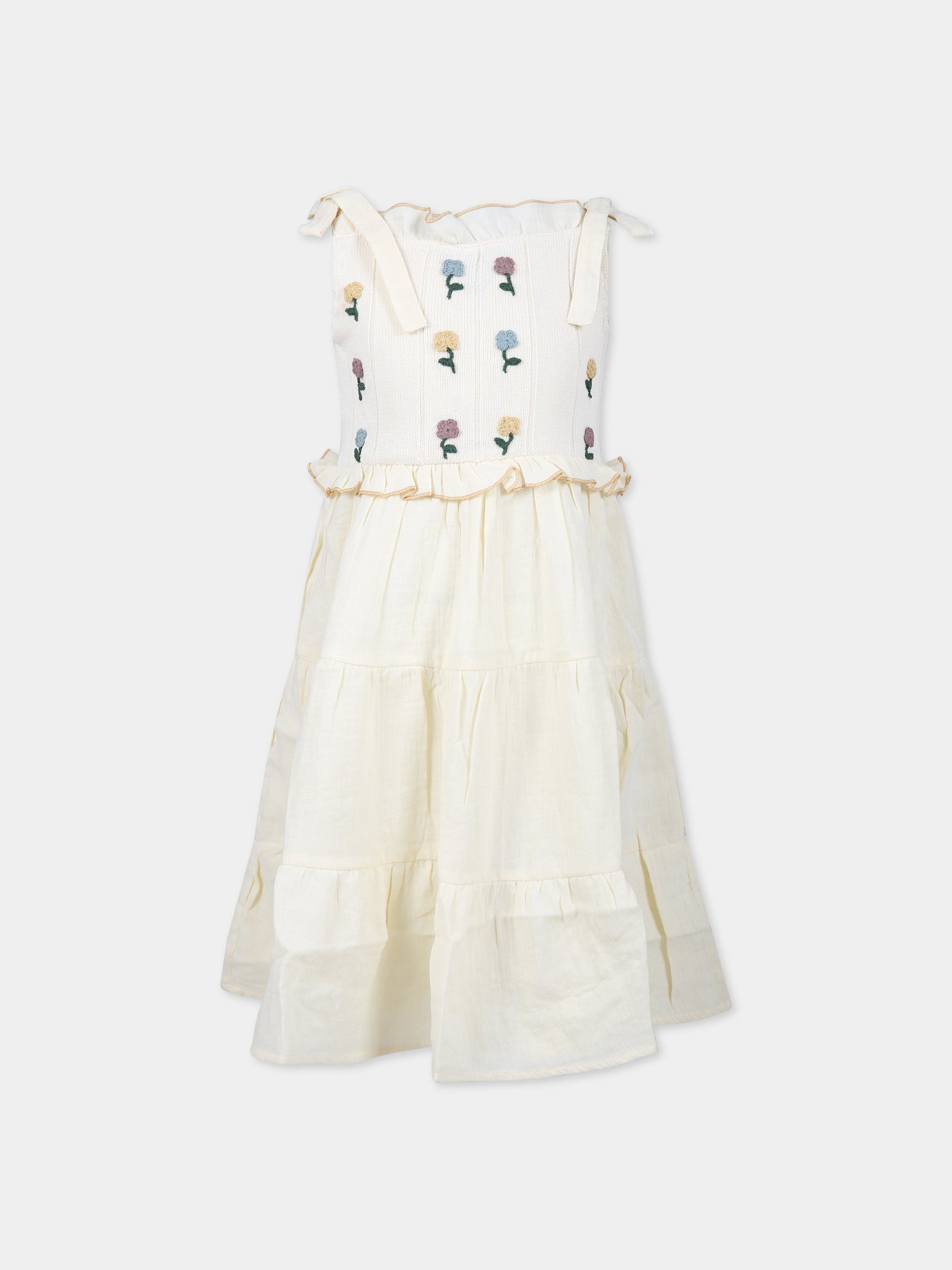 Vestito giallo per bambina con fiori,Coco Au Lait,14COCO1146