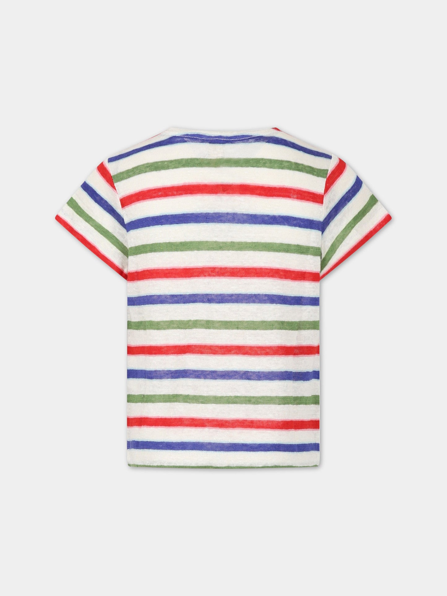 T-shirt multicolor per bambina a righe,Bellerose,MIO31 T1302S STC