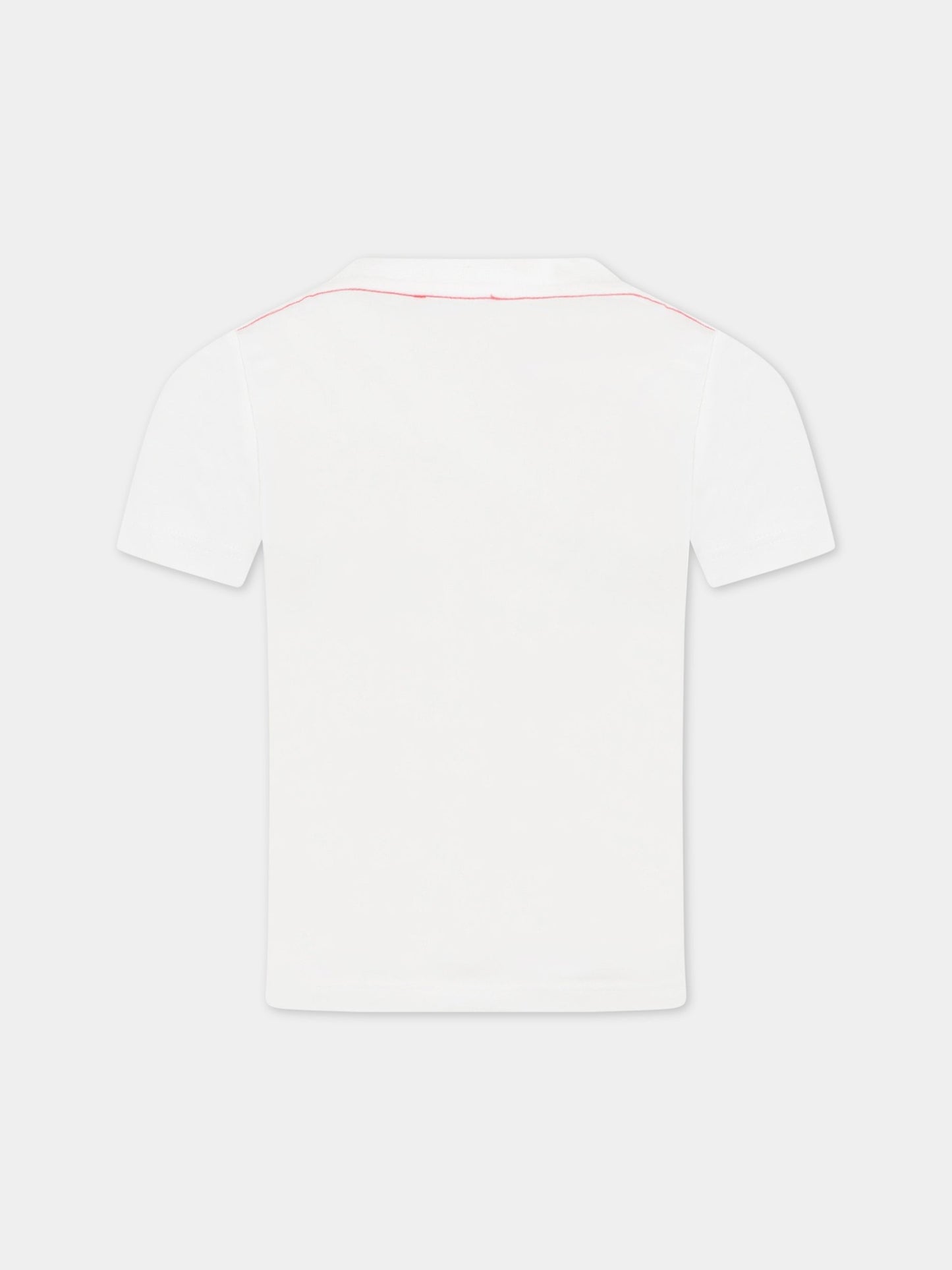 T-shirt bianca per bambino con logo,Little Marc Jacobs,W25509 117