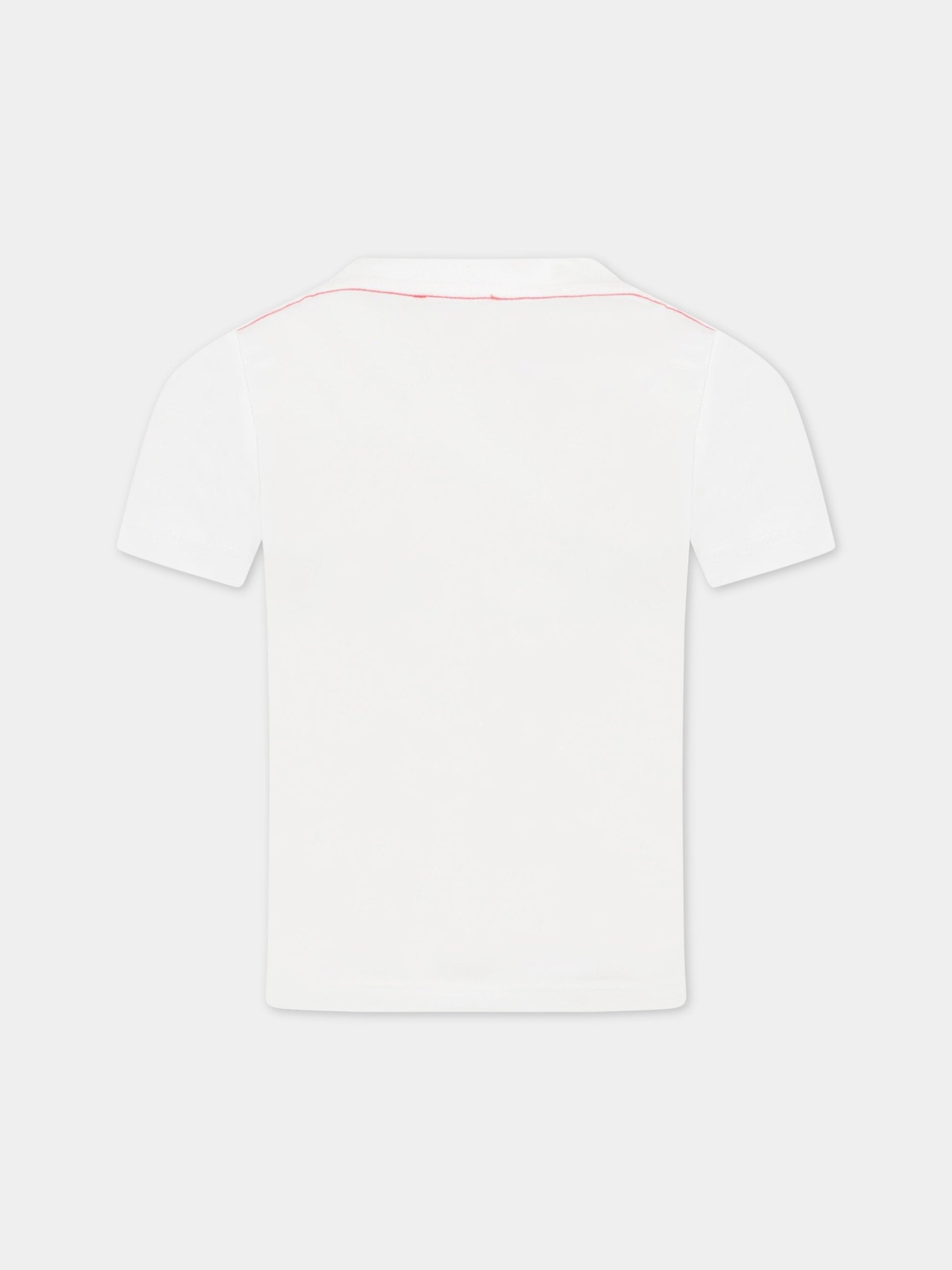 T-shirt bianca per bambino con logo,Little Marc Jacobs,W25509 117