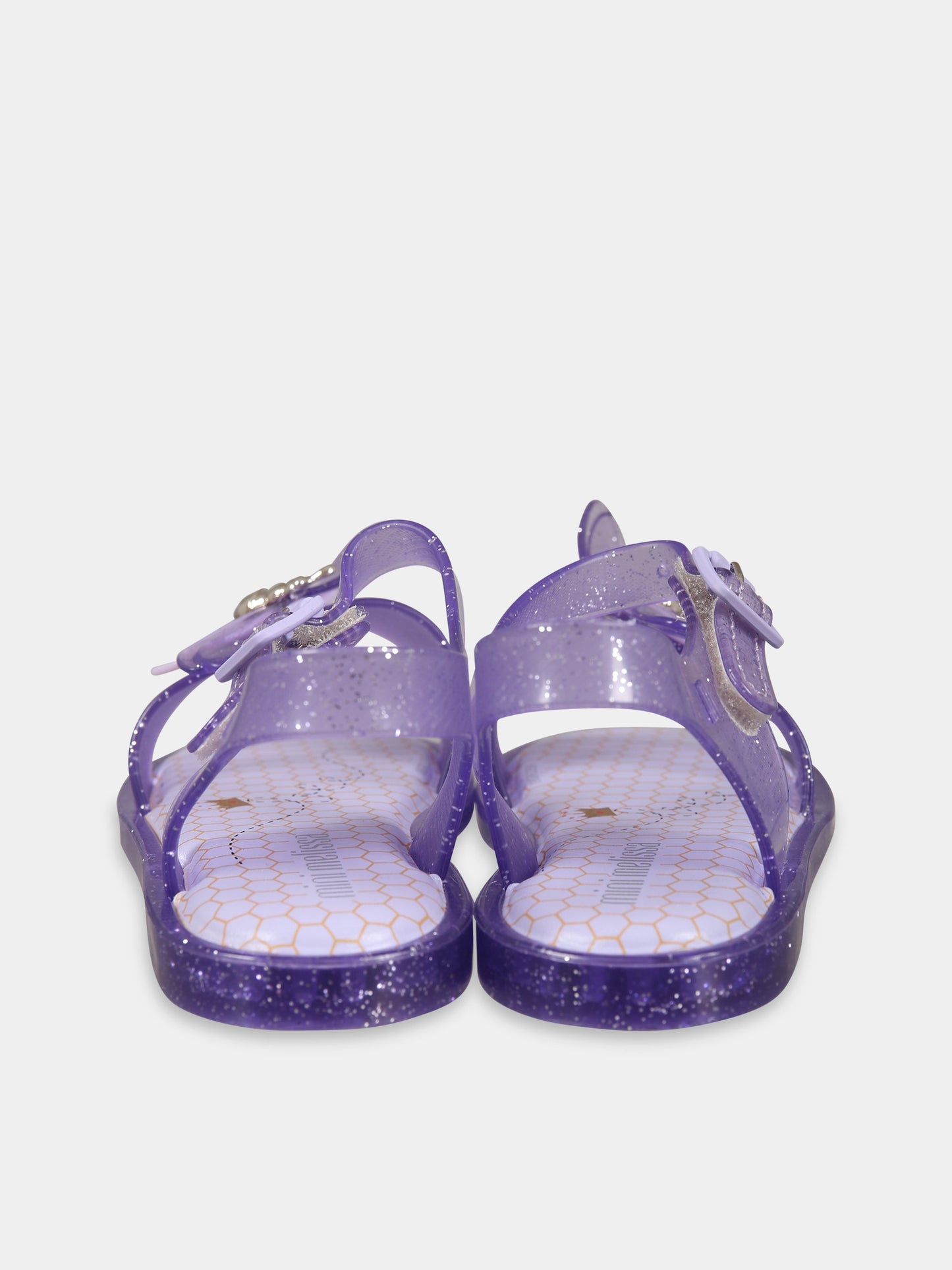 Sandali viola per bambina con farfalla e logo,Mini Melissa,33873 AK304 06411