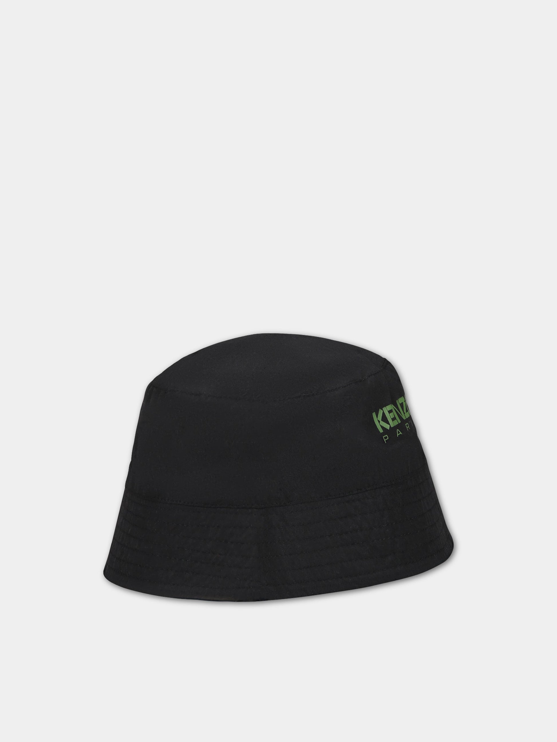 Cloche multicolor per bambino con logo e papeveri blu,Kenzo Kids,K21048 845