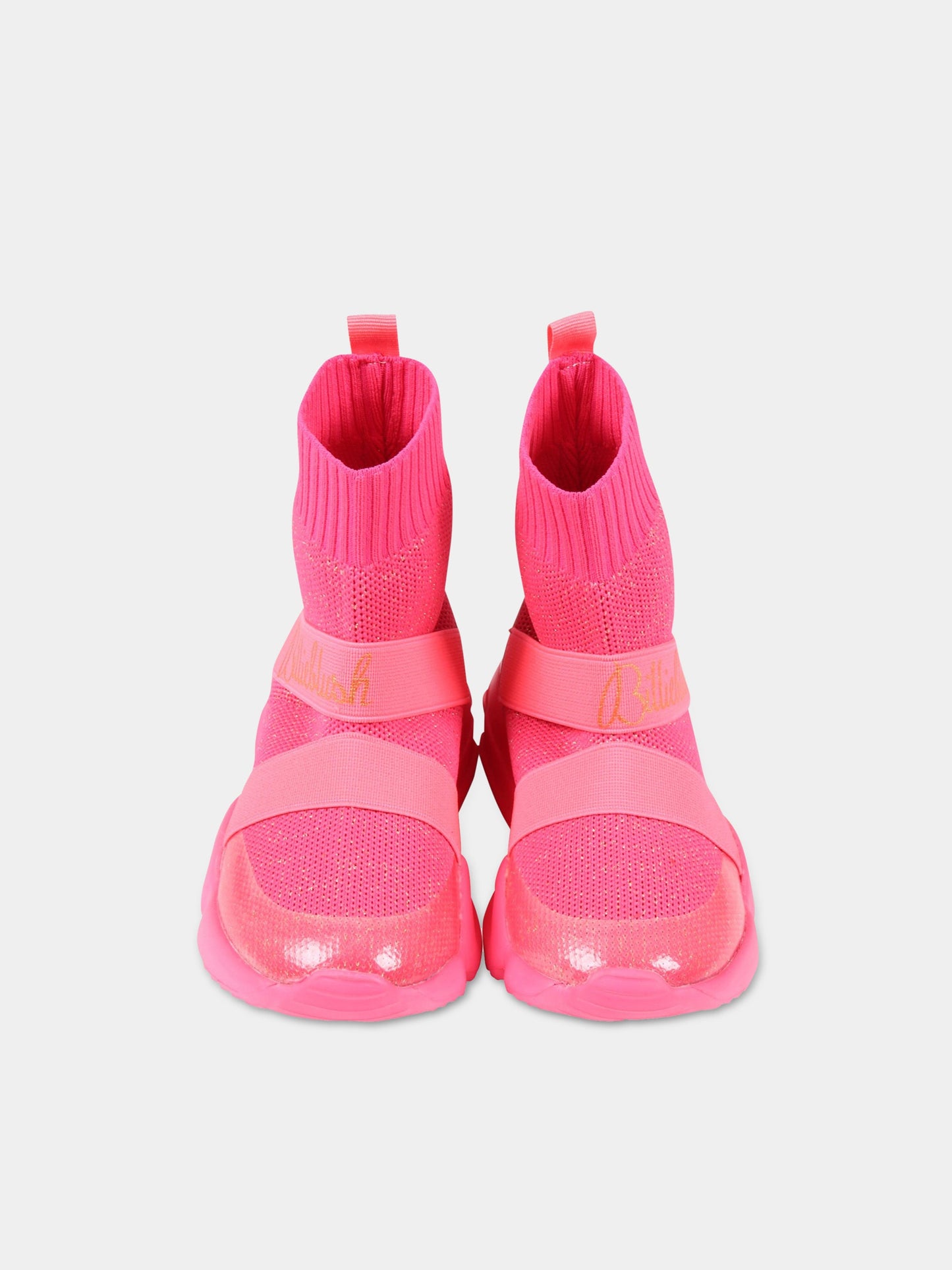 Sneakers fucsia per bambina con logo,Billieblush,U19275 499