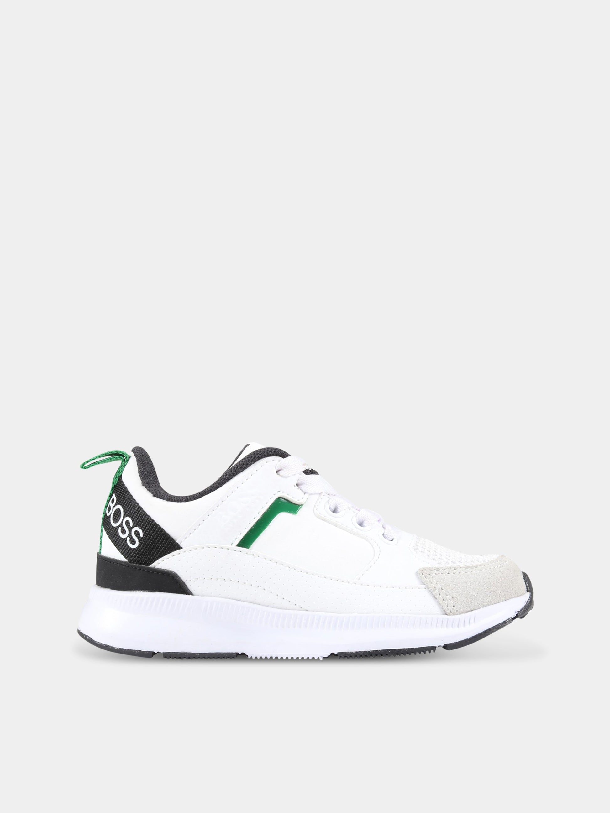 Sneakers multicolor per bambino con loghi,Hugo Boss,J29272 10B