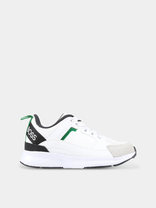 Sneakers multicolor per bambino con loghi,Hugo Boss,J29272 10B