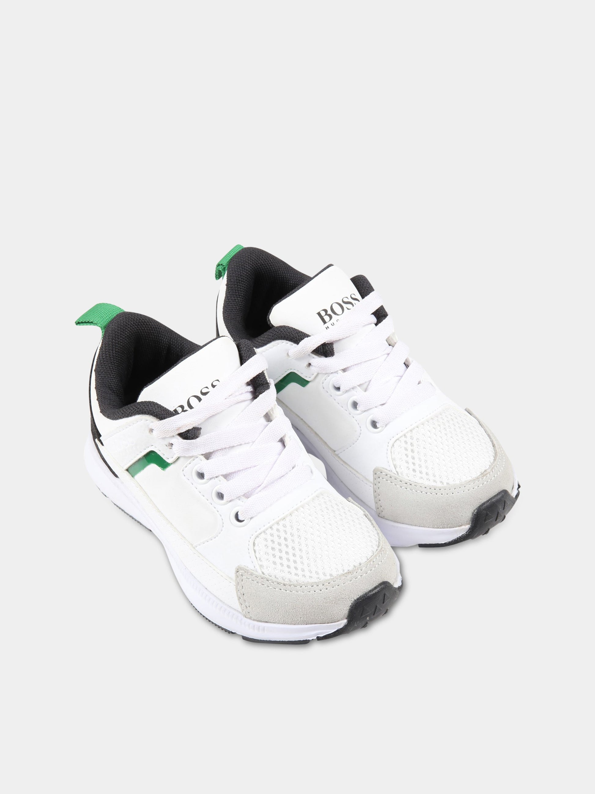 Sneakers multicolor per bambino con loghi,Hugo Boss,J29272 10B