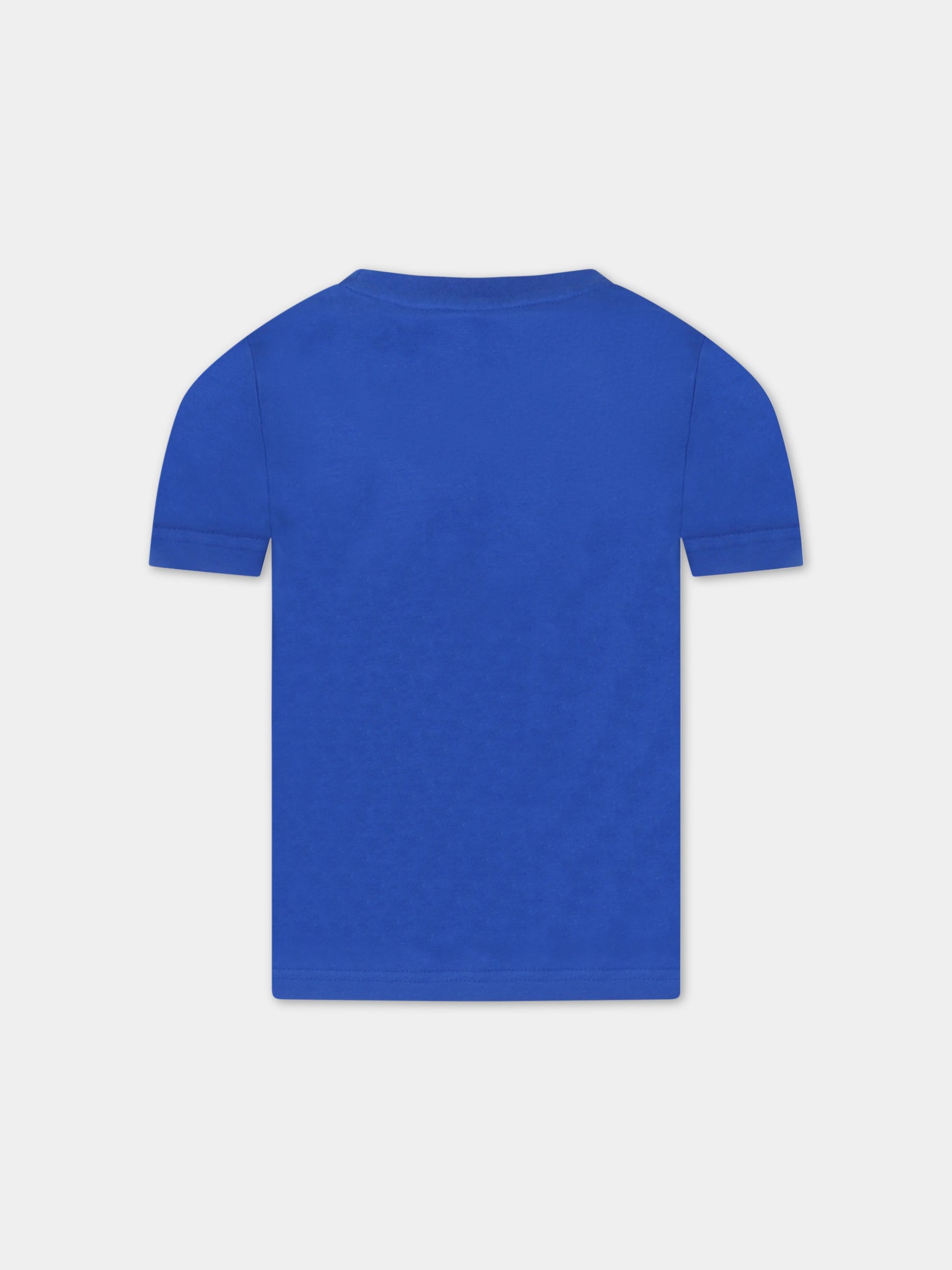 T-shirt blu per bambino con iconico albero,Timberland,T25S34 865