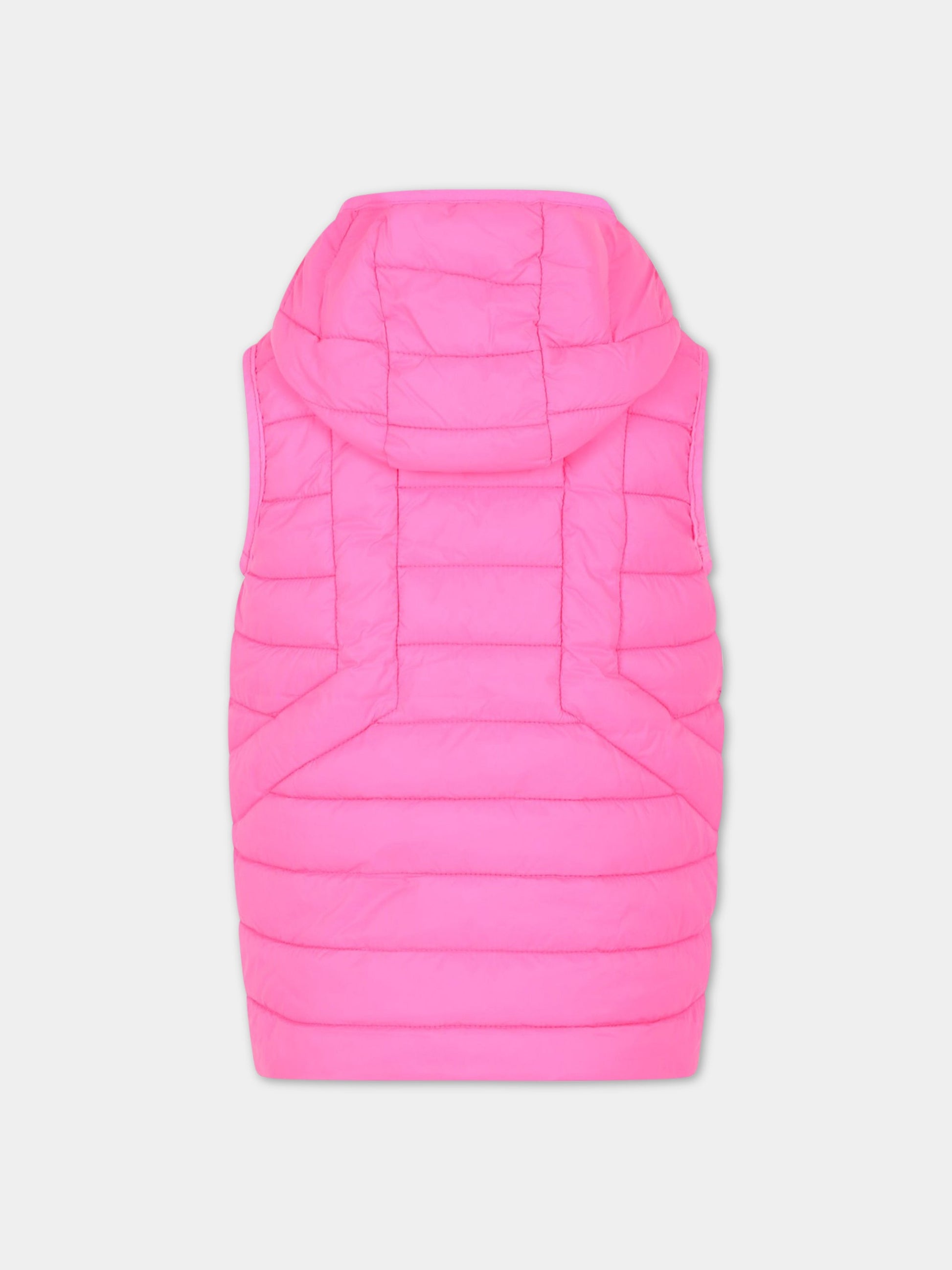 Gilet fucsia per bambina con logo,Diesel,J00224 KXBBF K318