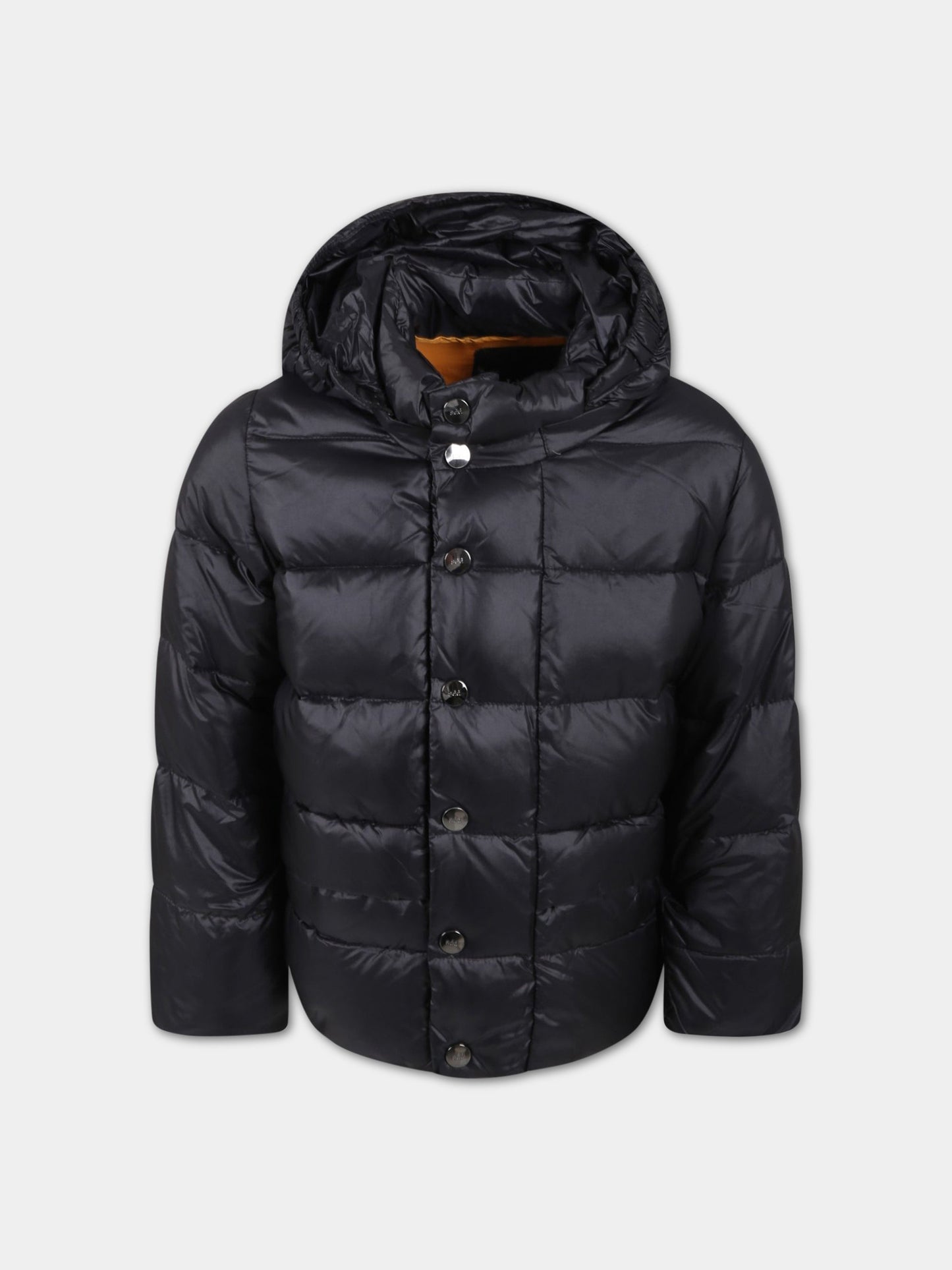 Piumino blu per bambino con logo,Add,ADMGB002 YA278 N010