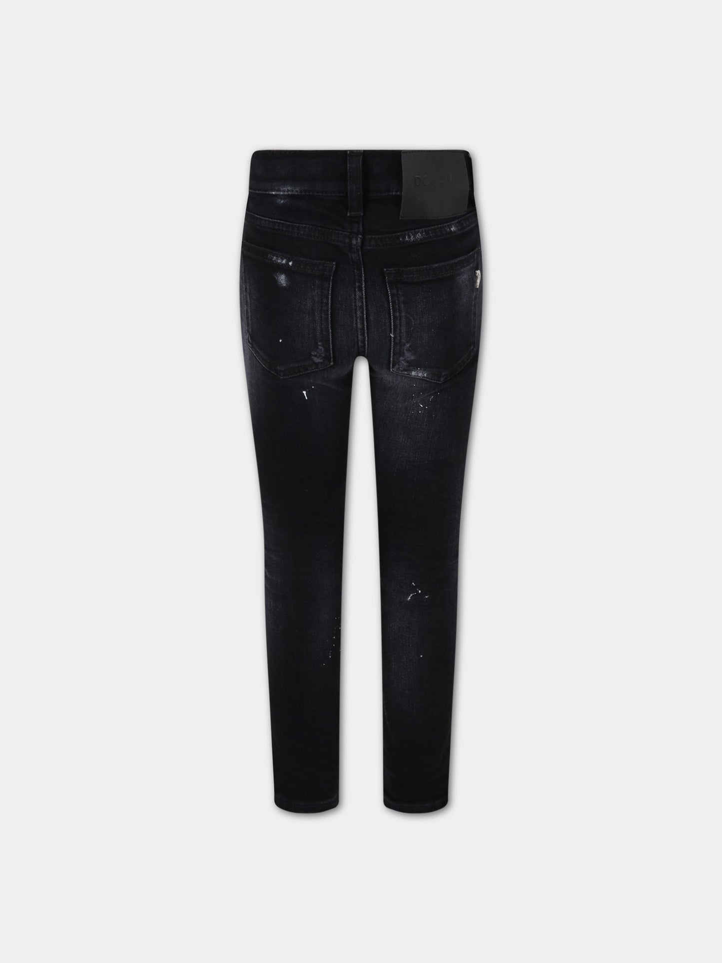 Jeans  Appetite  nero per bambina con dettagli bianchi,Dondup Kids,DFPA102 YD027 N020