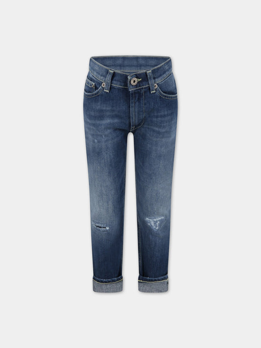 Jeans blu  Up & Down  per bambino con finti strappi,Dondup Kids,DFPA106 YD027 4020