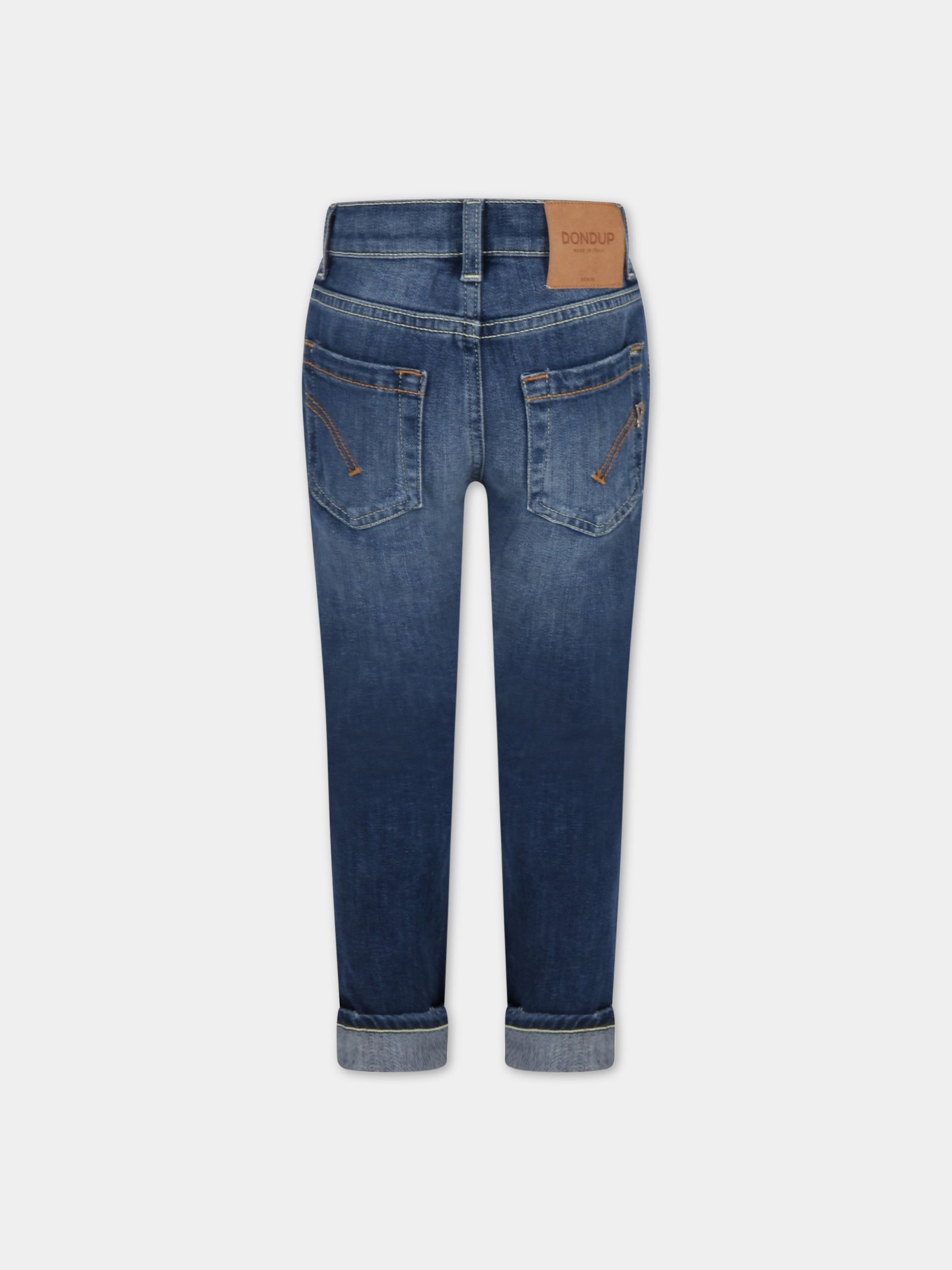 Jeans blu  Up & Down  per bambino con finti strappi,Dondup Kids,DFPA106 YD027 4020