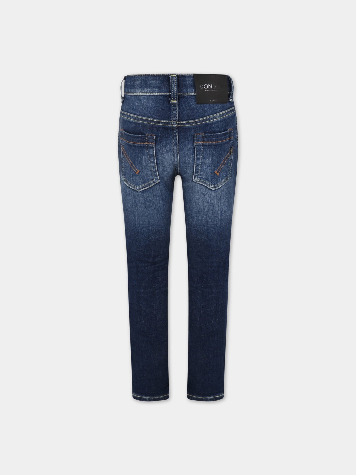 Jeans  Major  nero per bambino con patch logato,Dondup Kids,DMPA169 YD027 4020