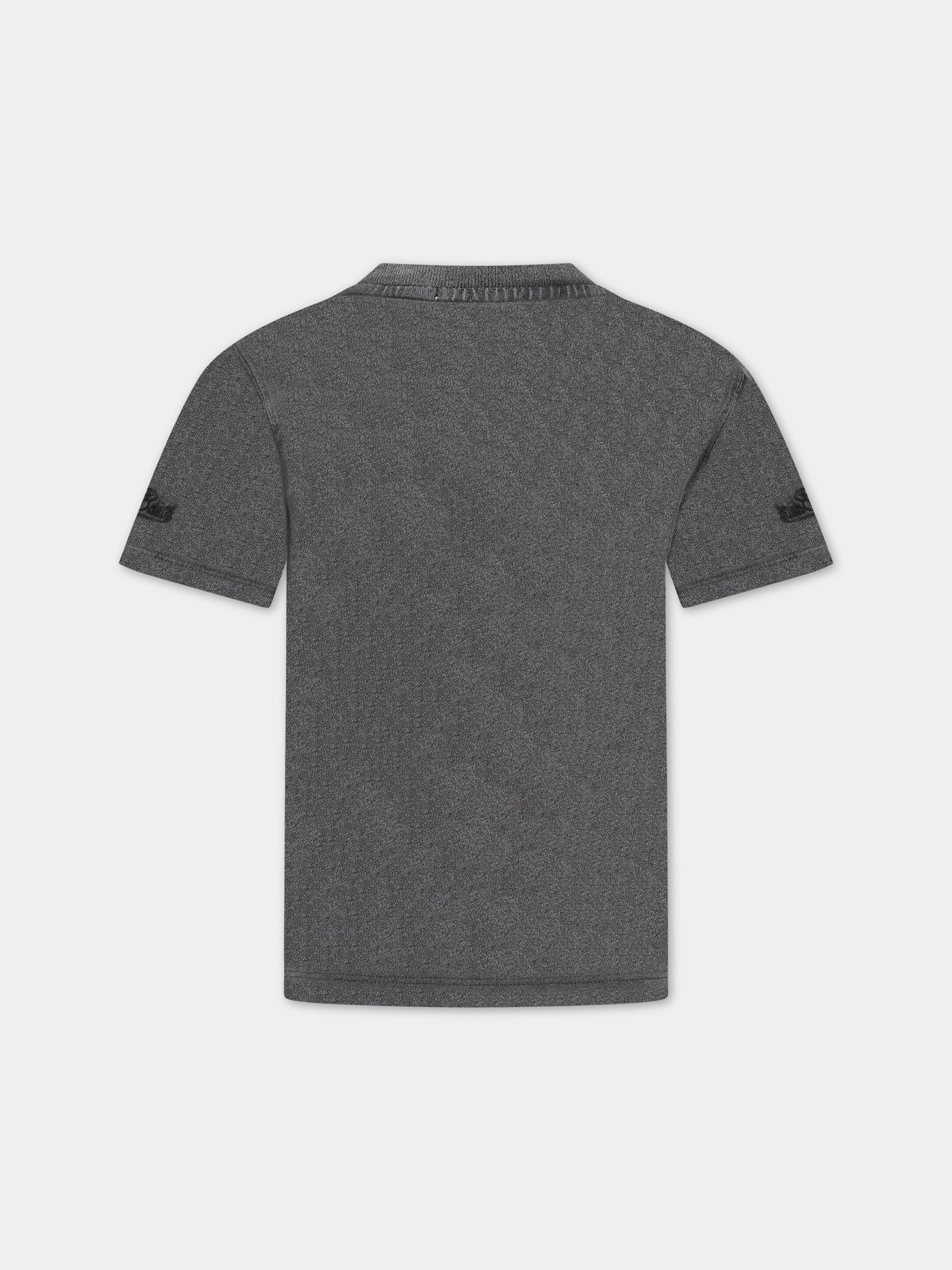 T-shirt grigia per bambino con stampa Snoopy, scritta  Saturday Night  e logo,Mc2 Saint Barth,JOSH SNOOPY DANCER 00