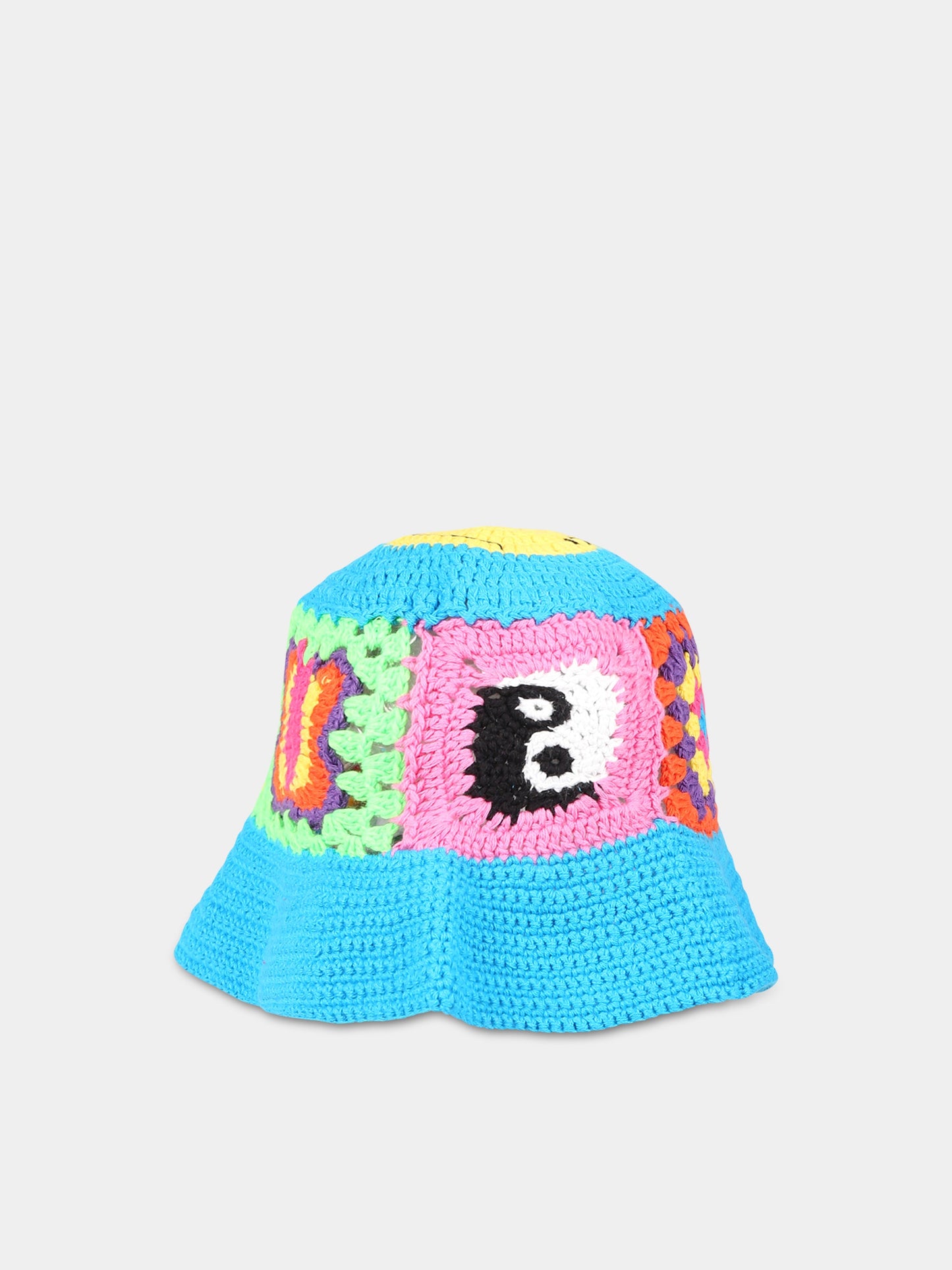 Cloche multicolor per bambina,Mc2 Saint Barth,CROCHET HAT JR CROCHET ELEMENTS 32