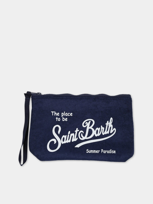 Pochette blu per bambina con logo,Mc2 Saint Barth,ALINE SPONGE 6101