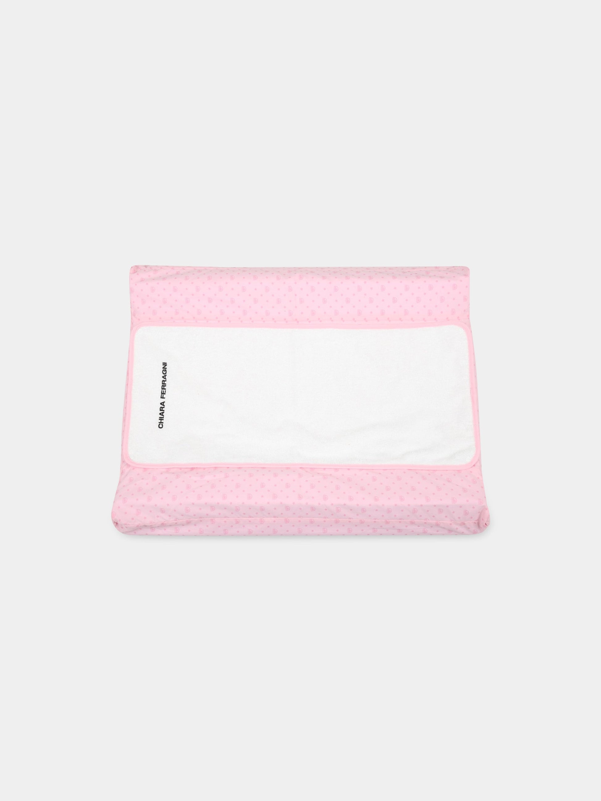 Fasciatoio rosa per neonata con occhiolino,Chiara Ferragni Homewear,CF050R