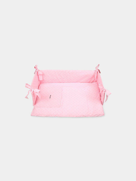 Set paracolpi rosa per neonata con occhiolini,Chiara Ferragni Homewear,CF117R