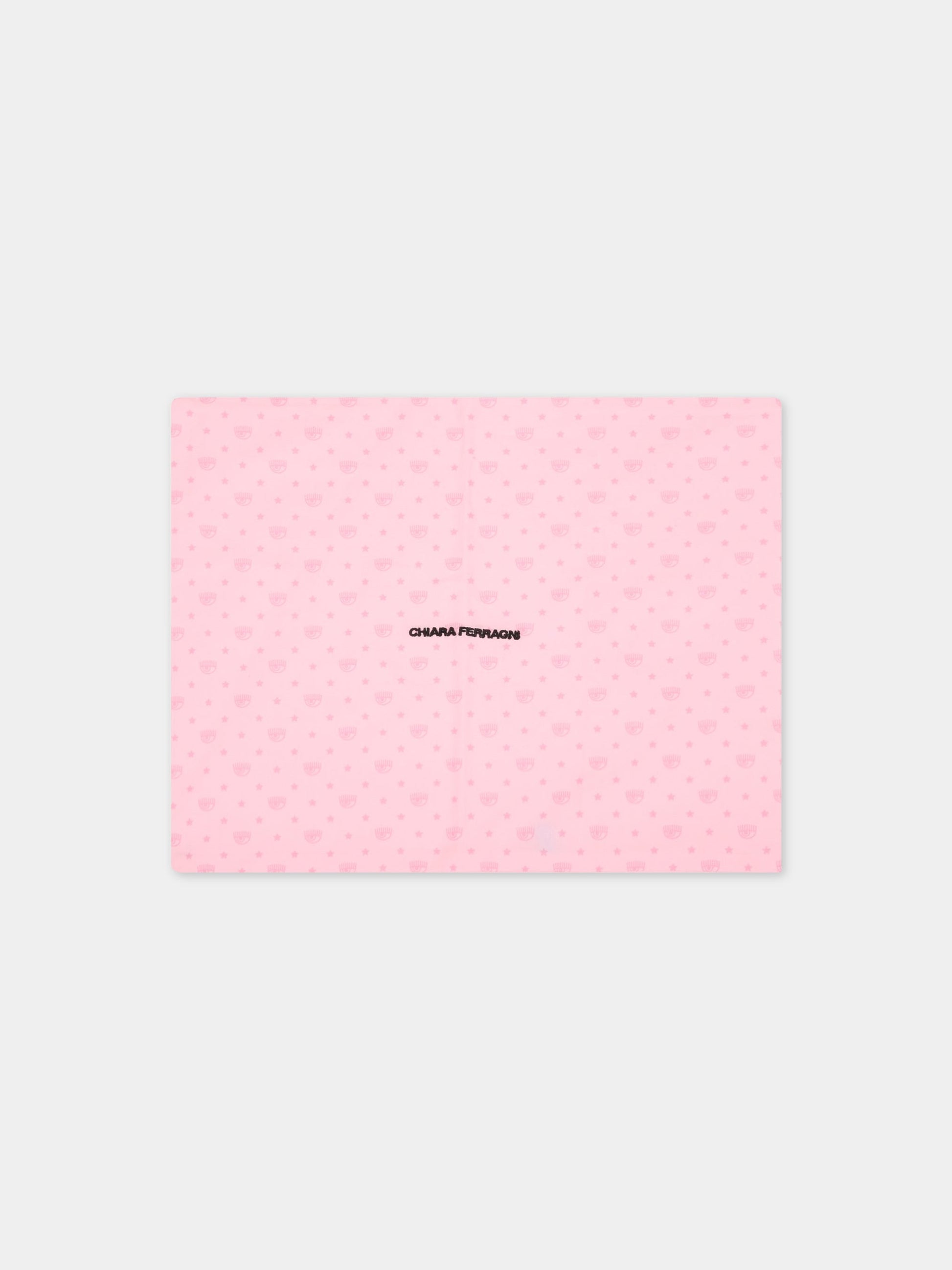 Set paracolpi rosa per neonata con occhiolini,Chiara Ferragni Homewear,CF117R