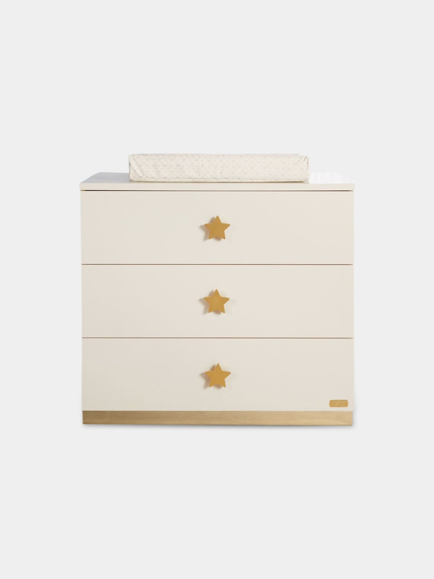 Comò avorio per neonati con stelle dorate,Chiara Ferragni Homewear,CF009B