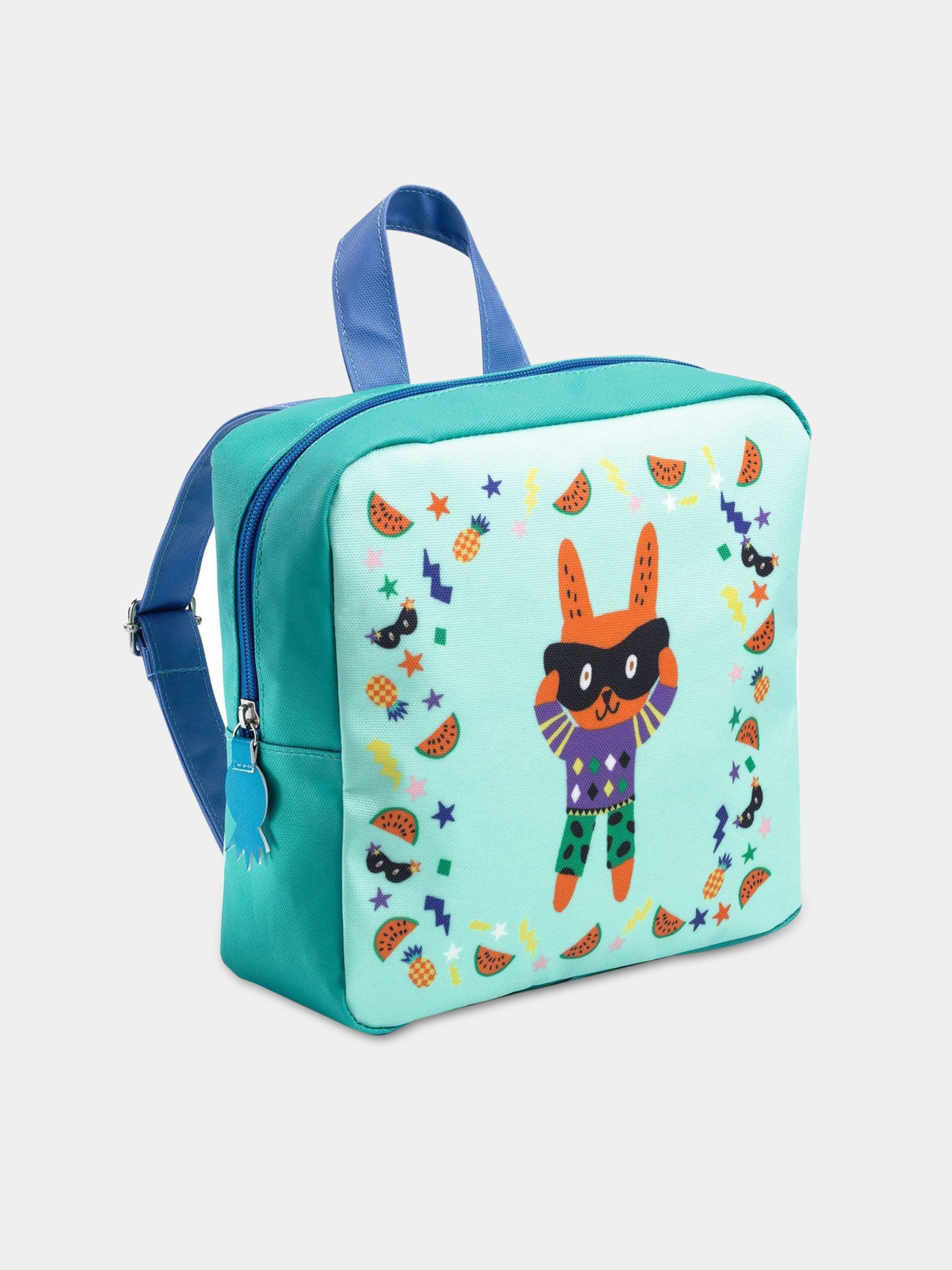 Zaino celeste per bambini con coniglio,Djeco,DD00257