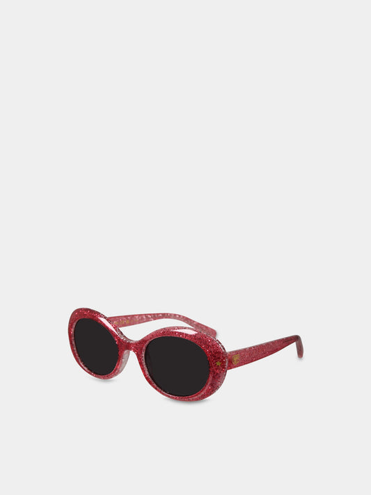 Occhiali rosa da sole per bambina con iconico occhio,Chiara Ferragni Collection,CF 7028/S 206050 W6646IR