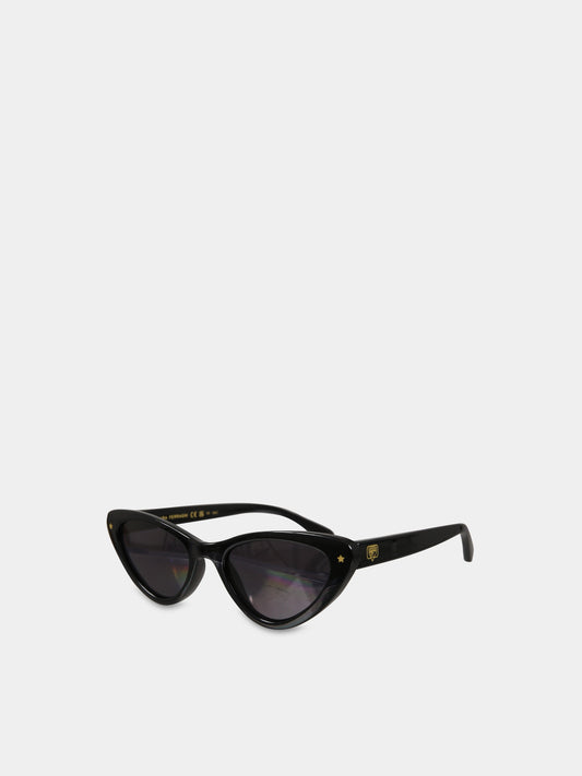 Occhiali neri da sole per bambina con iconico occhio,Chiara Ferragni Collection,CF 7029/S 206051 80747IR