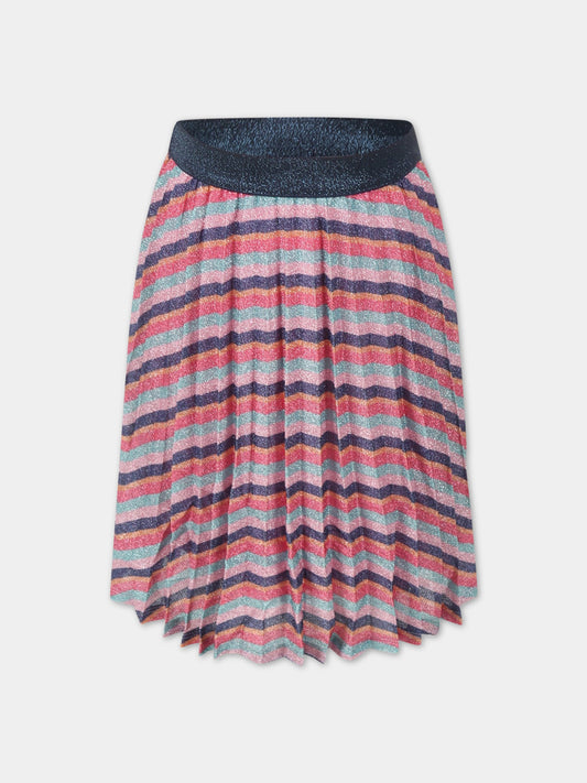 Gonna multicolor per bambina con dettagli in lurex,Billieblush,U13291 Z41