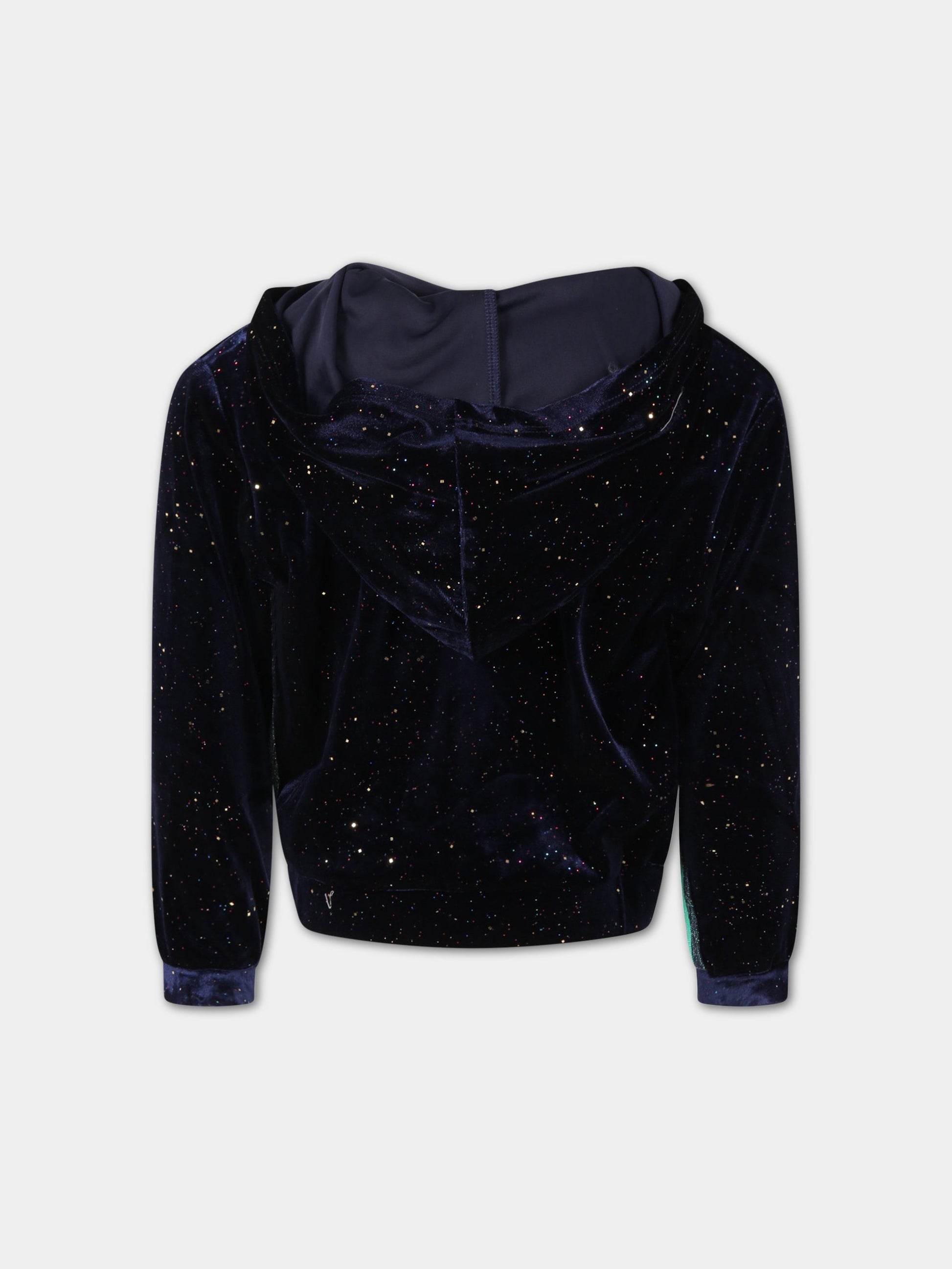 Felpa blu per bambina con glitter,Billieblush,U15938 85T