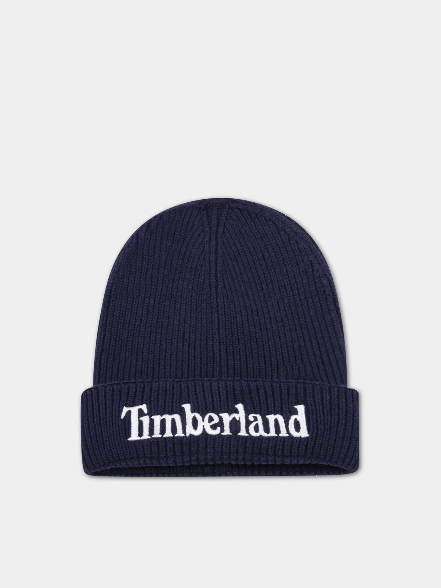 Cappello blu per neonato con logo bianco,Timberland,T01305 85T