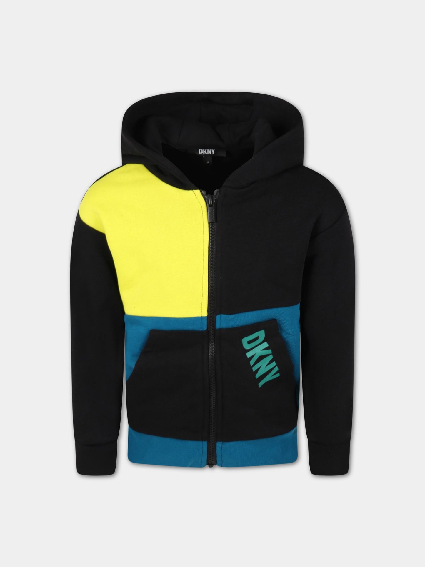 Felpa multicolor per bambino con logo,Dkny,D25E05 612