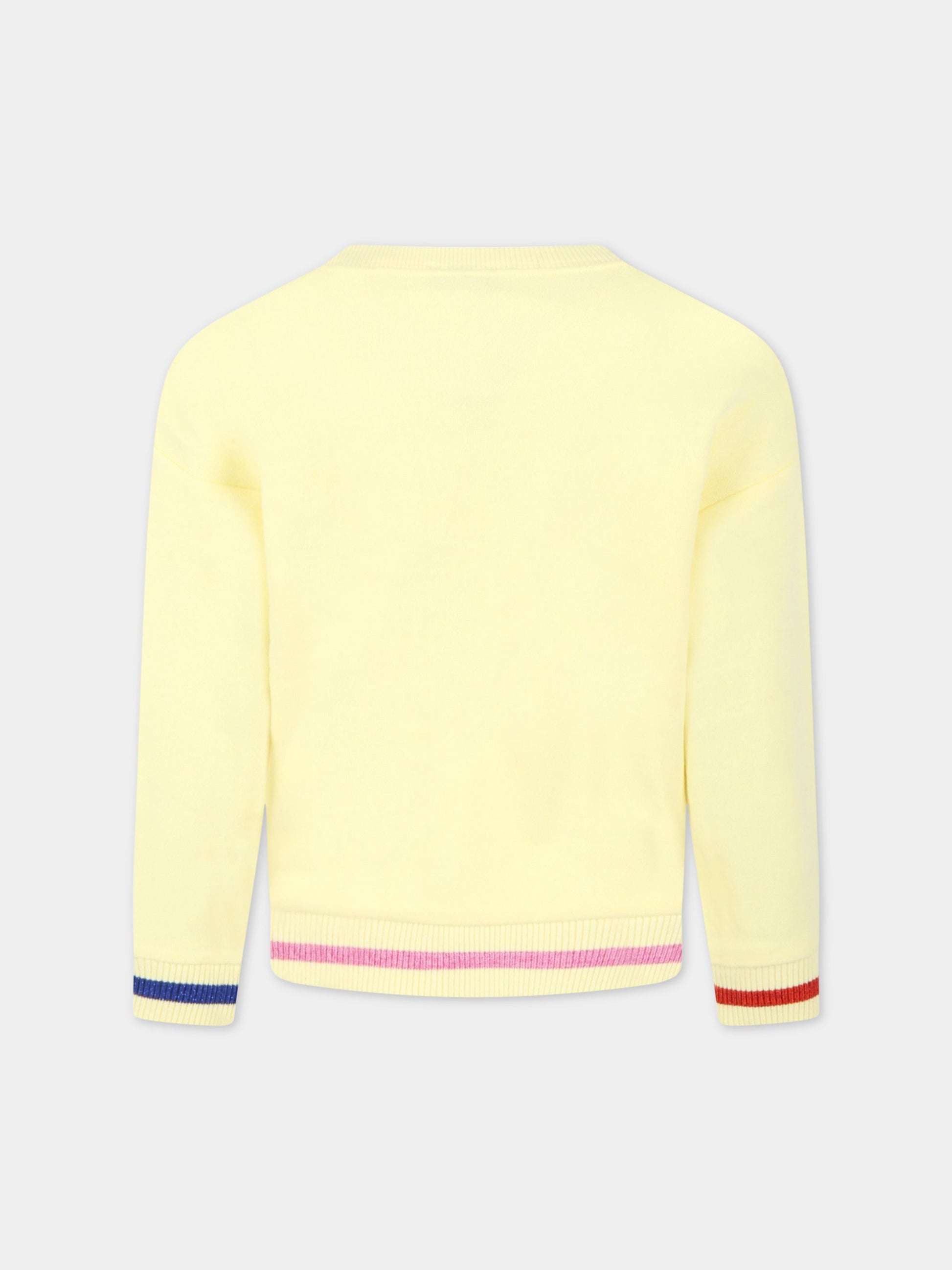 Felpa gialla per bambina con logo,Little Marc Jacobs,W15639 513