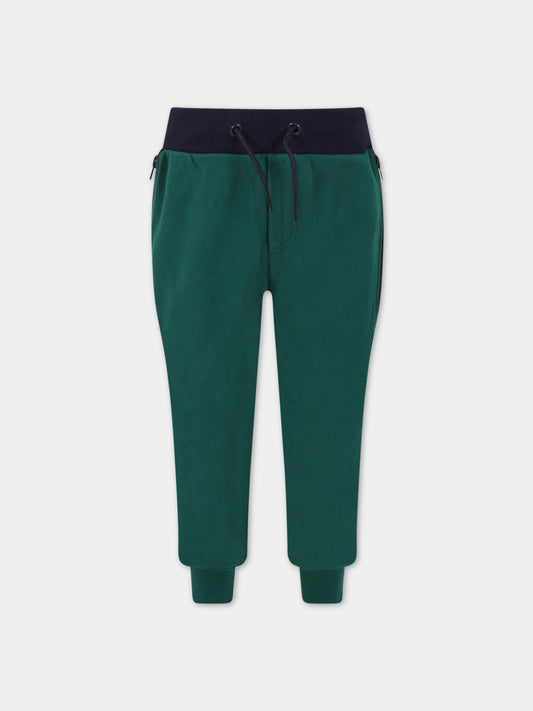 Pantalone verde per bambino con logo,Little Marc Jacobs,W24264 670