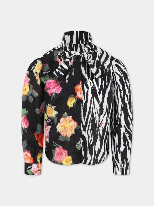 Camicia multicolor per bambina,Msgm Kids,MS029140 200