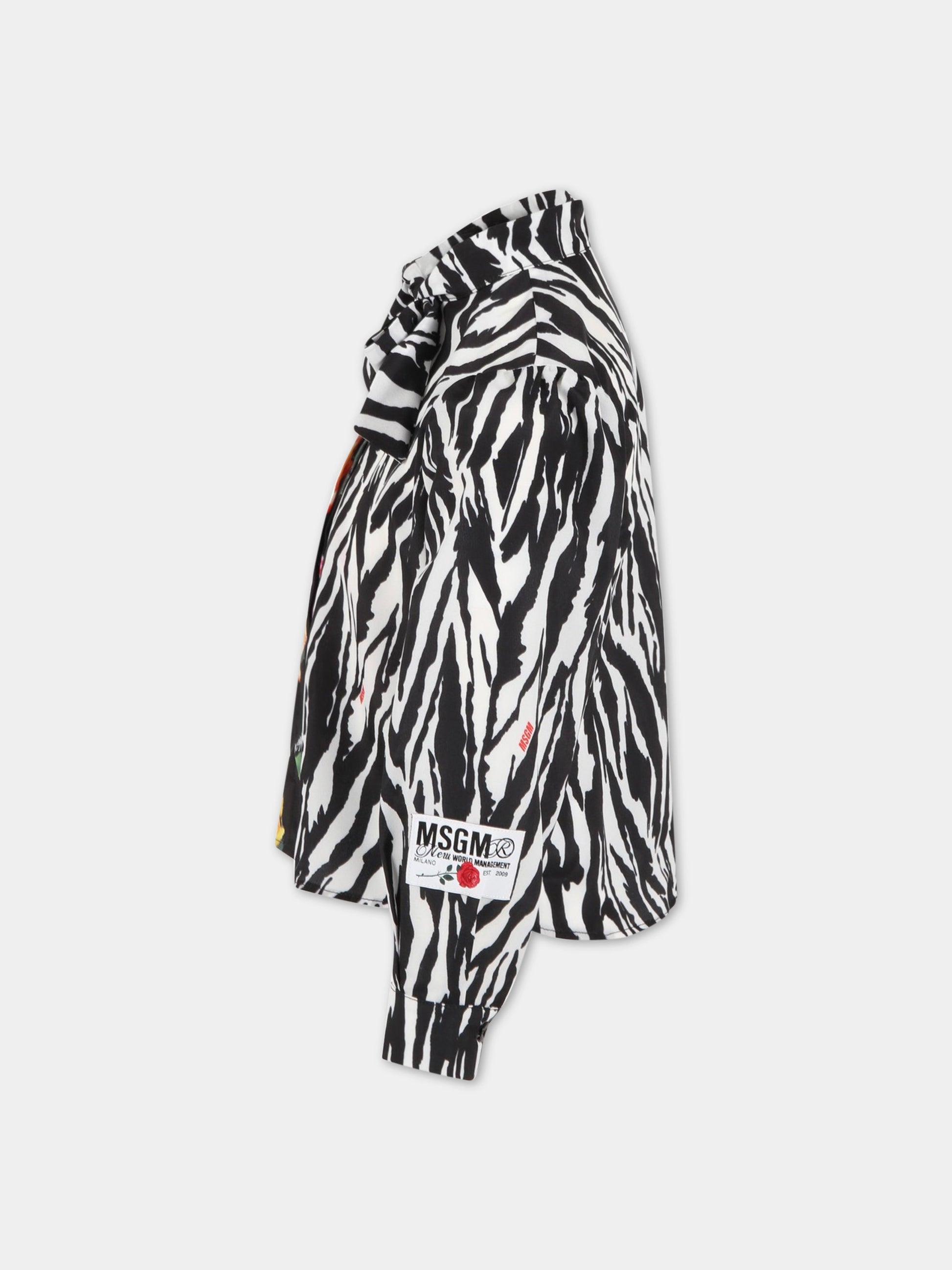 Camicia multicolor per bambina,Msgm Kids,MS029140 200