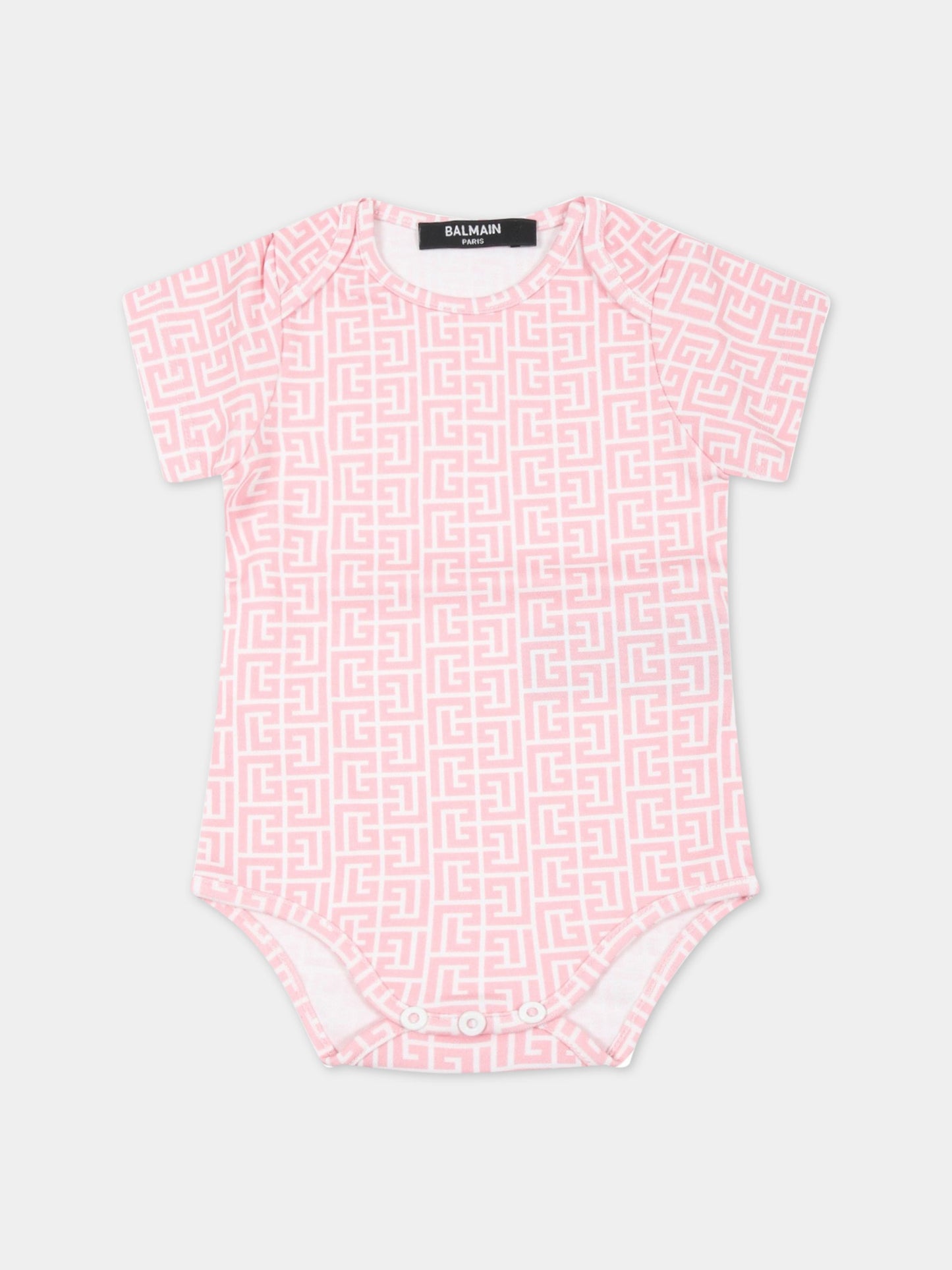 Set multicolor per neonata con logo rosa,Balmain Kids,6RB530 Z0209 100RS
