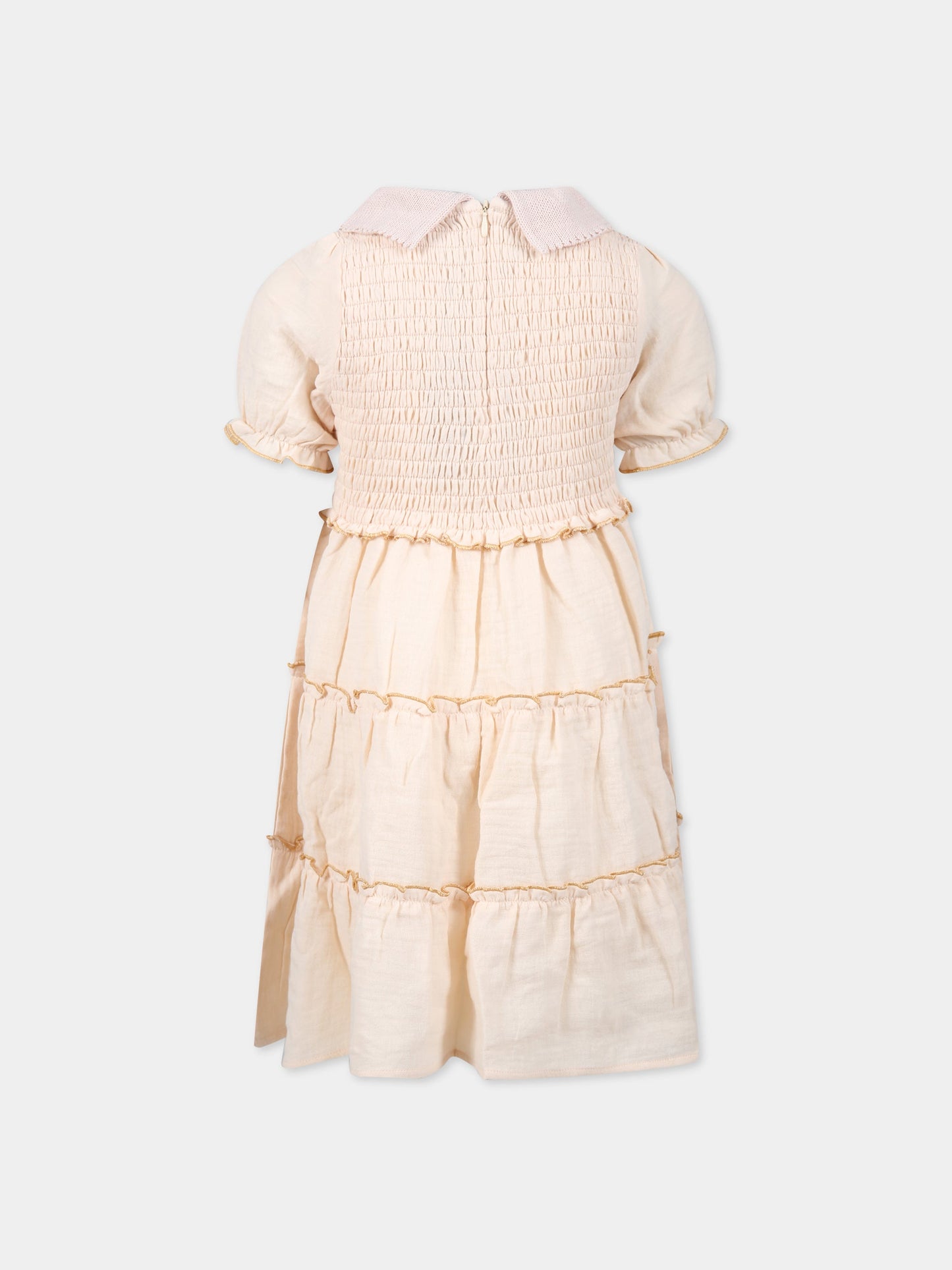 Vestito rosa per bambina con fiori,Coco Au Lait,14COCO1155