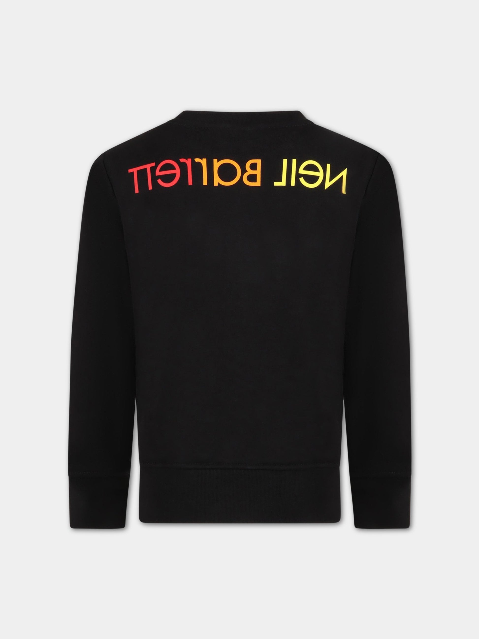 Felpa nera per bambino con iconici fulmini,Neil Barrett Kids,032260 110