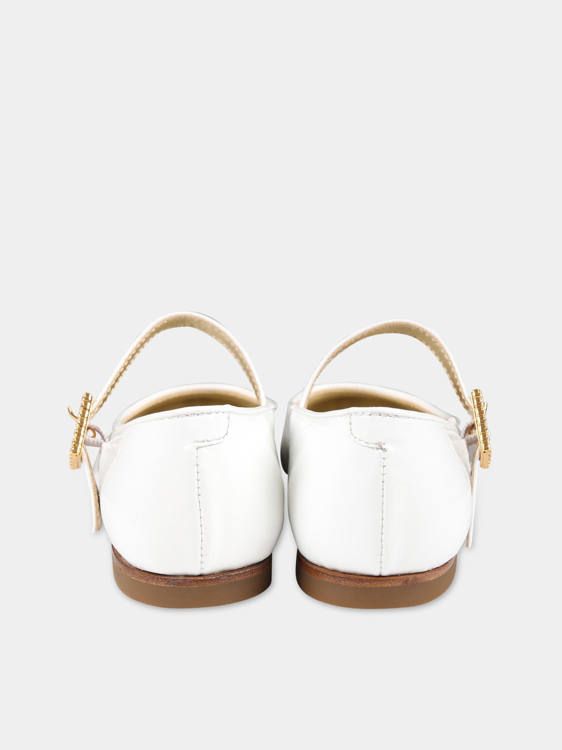 Ballerine bianche per bambina,Gallucci Kids,J20057AM783B05