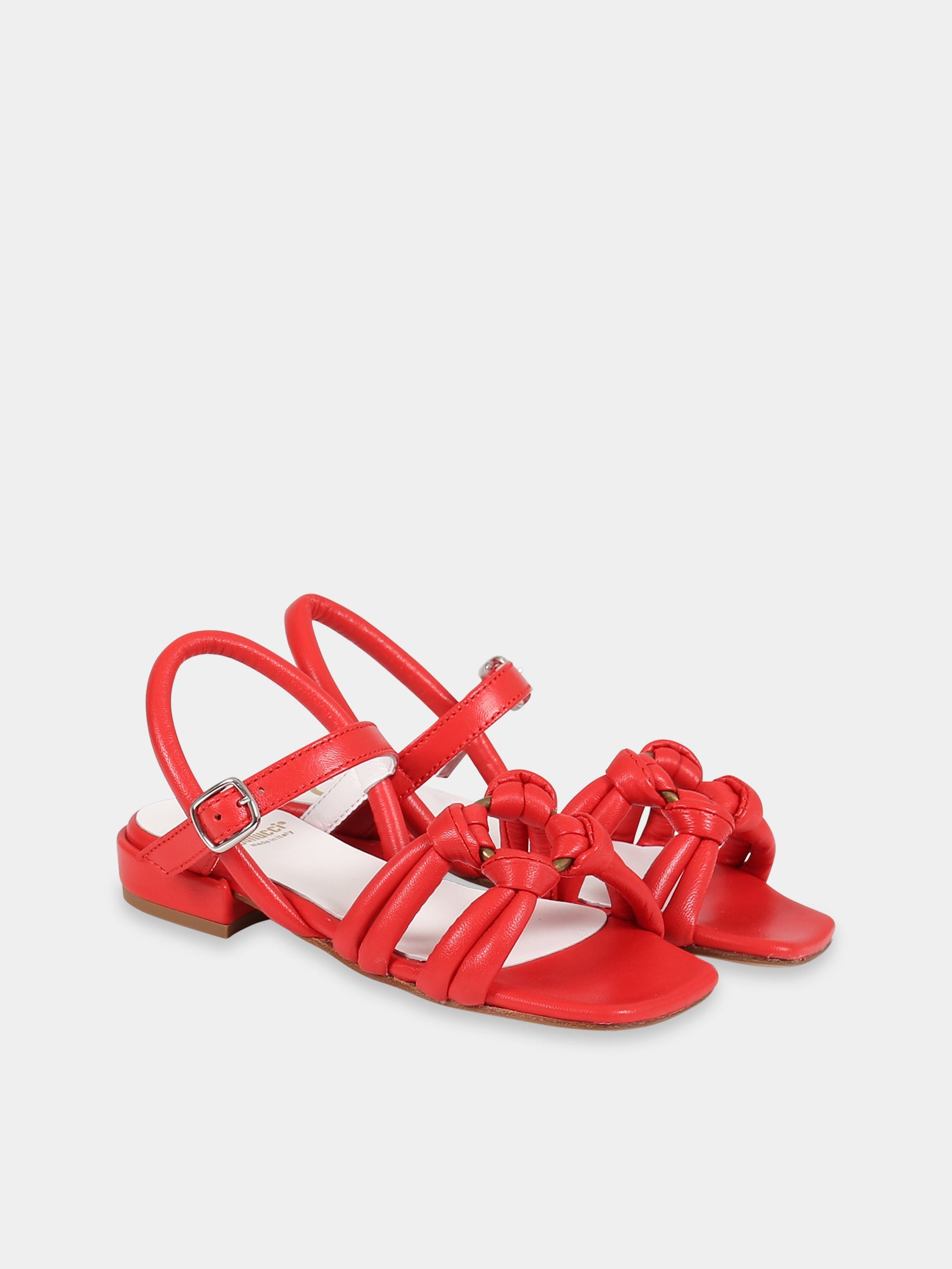 Sandali rosso per bambina,Gallucci Kids,J10168AM446300