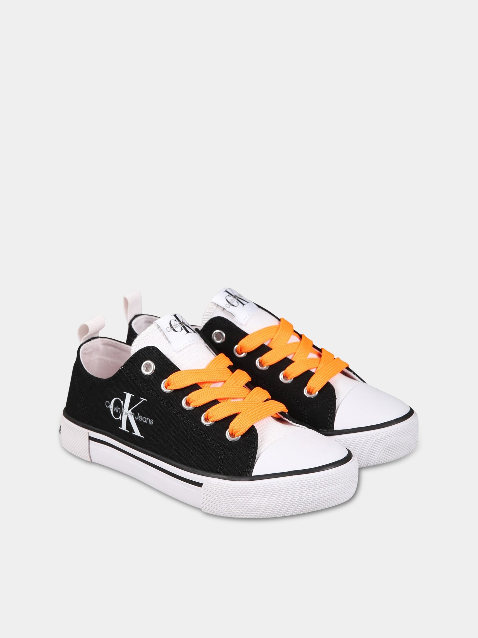 Sneakers nere per bambini con logo,Calvin Klein Kids,V3X9 80567 0890X001
