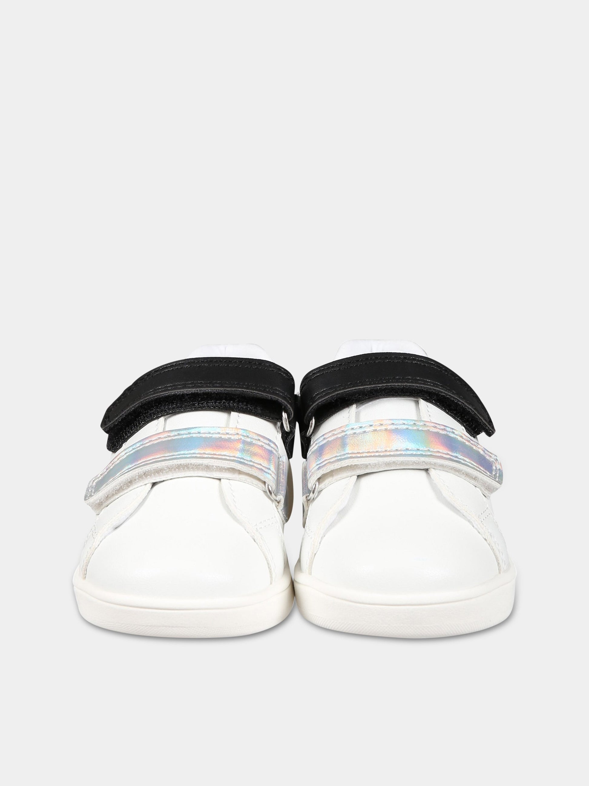 Sneakers bianche per bambina con logo,Calvin Klein Kids,V1A9 80467 1355Y220