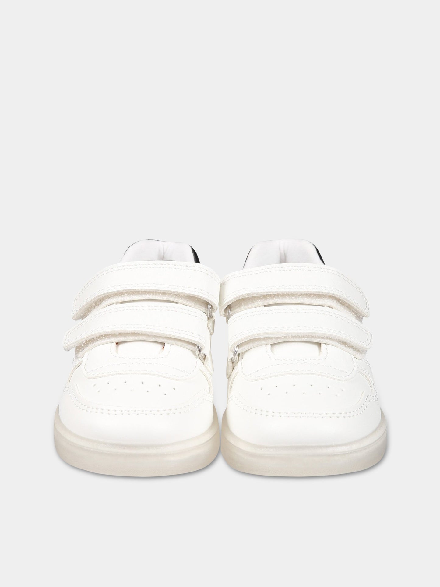 Sneakers bianche per bambini con logo,Calvin Klein Kids,V1X9 80546 1355100