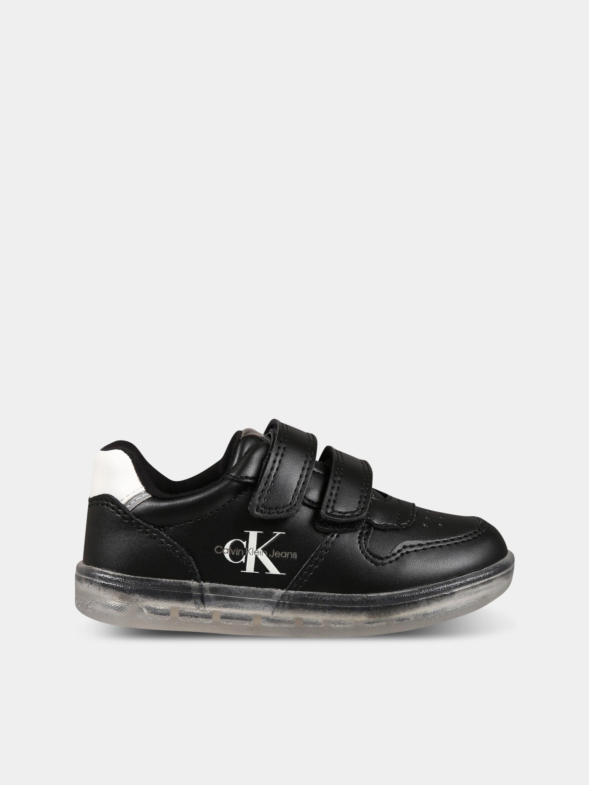 Sneakers nere per bambino con logo,Calvin Klein Kids,V1X9 80546 1355999