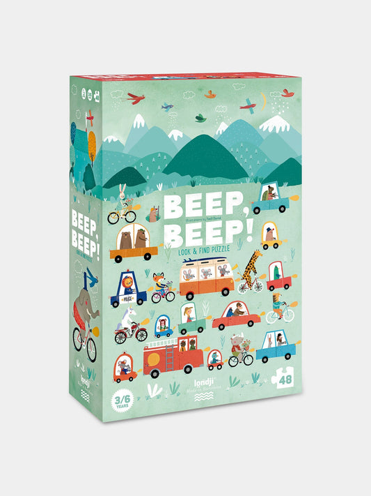 Puzzle multicolor per bambini con veicoli,Londji,PZ329U