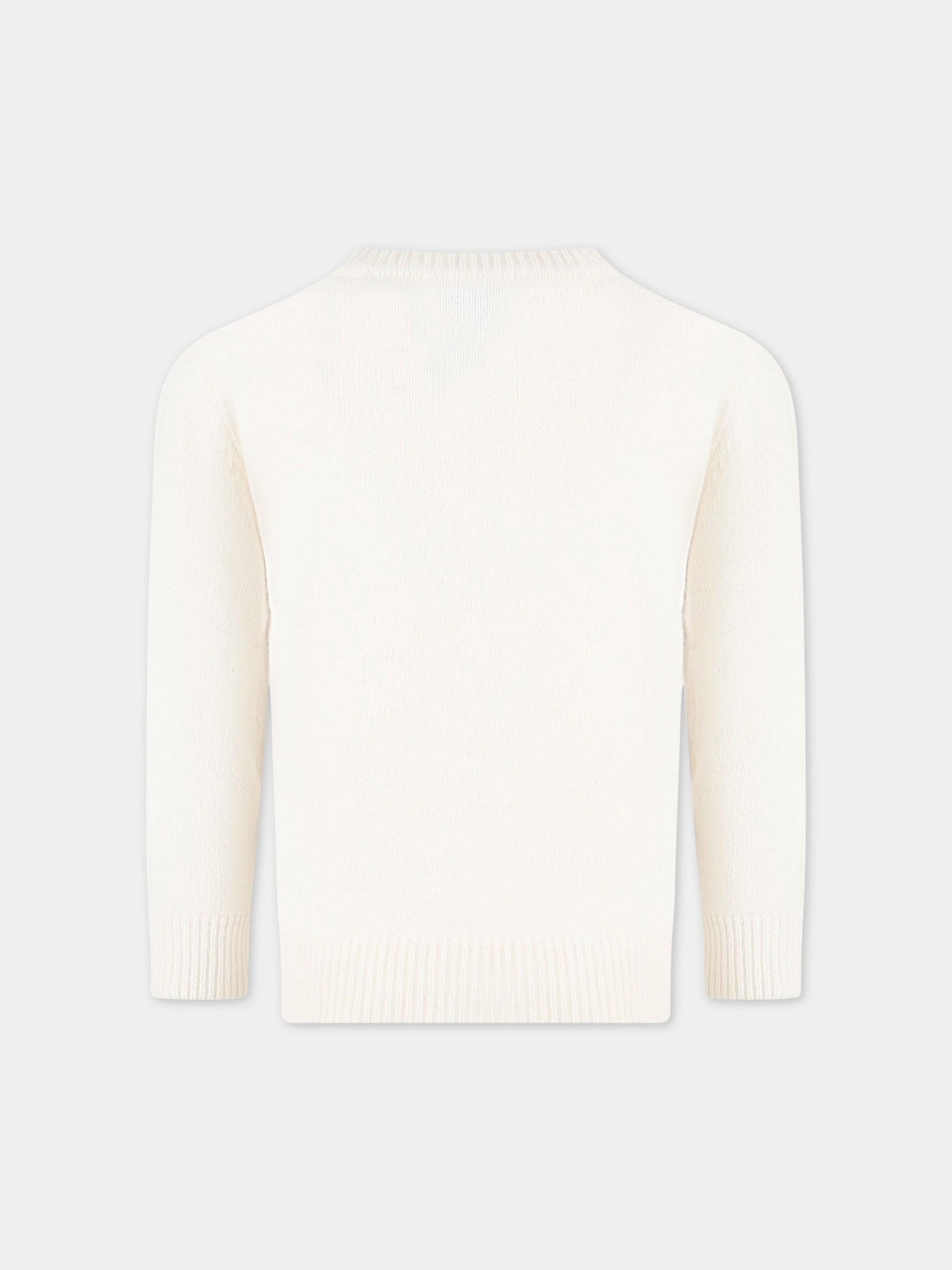 Maglione avorio per bambino con Brontolone e scritta nera,Mc2 Saint Barth,DOU0001 SRMO10