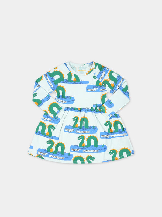 Vestito verde per neonata con mostro di Loch Ness,Mini Rodini,2315010275 B