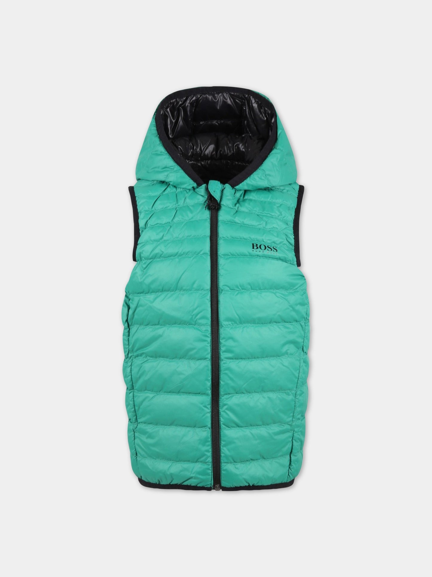 Gilet multicolor per bambino con patch logato,Hugo Boss,J26456 09B