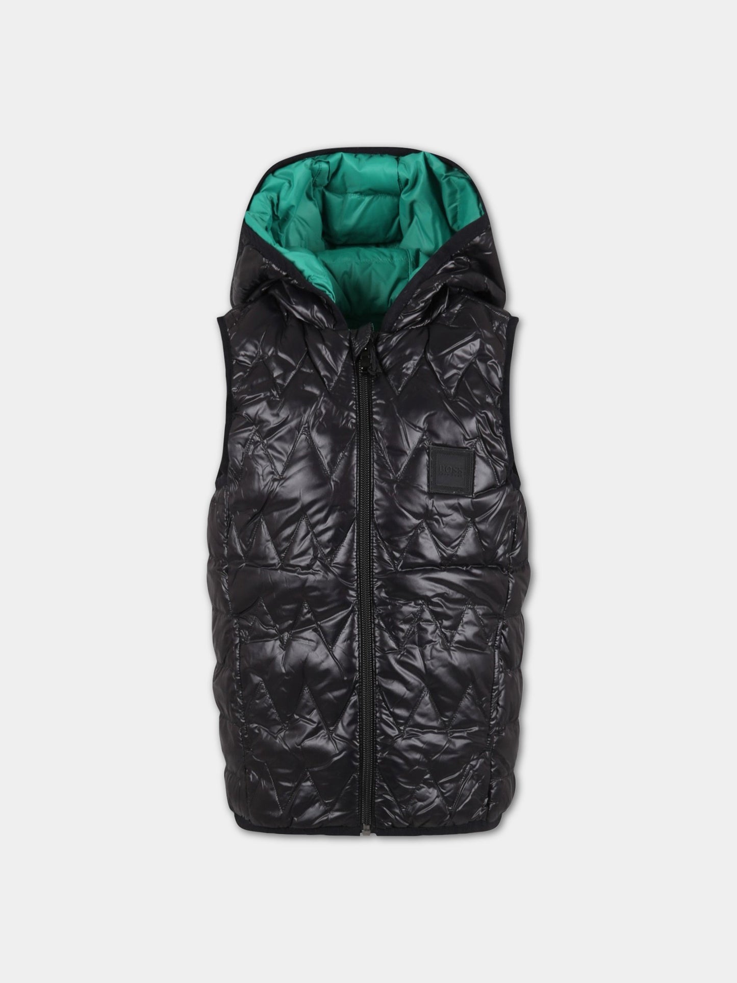 Gilet multicolor per bambino con patch logato,Hugo Boss,J26456 09B