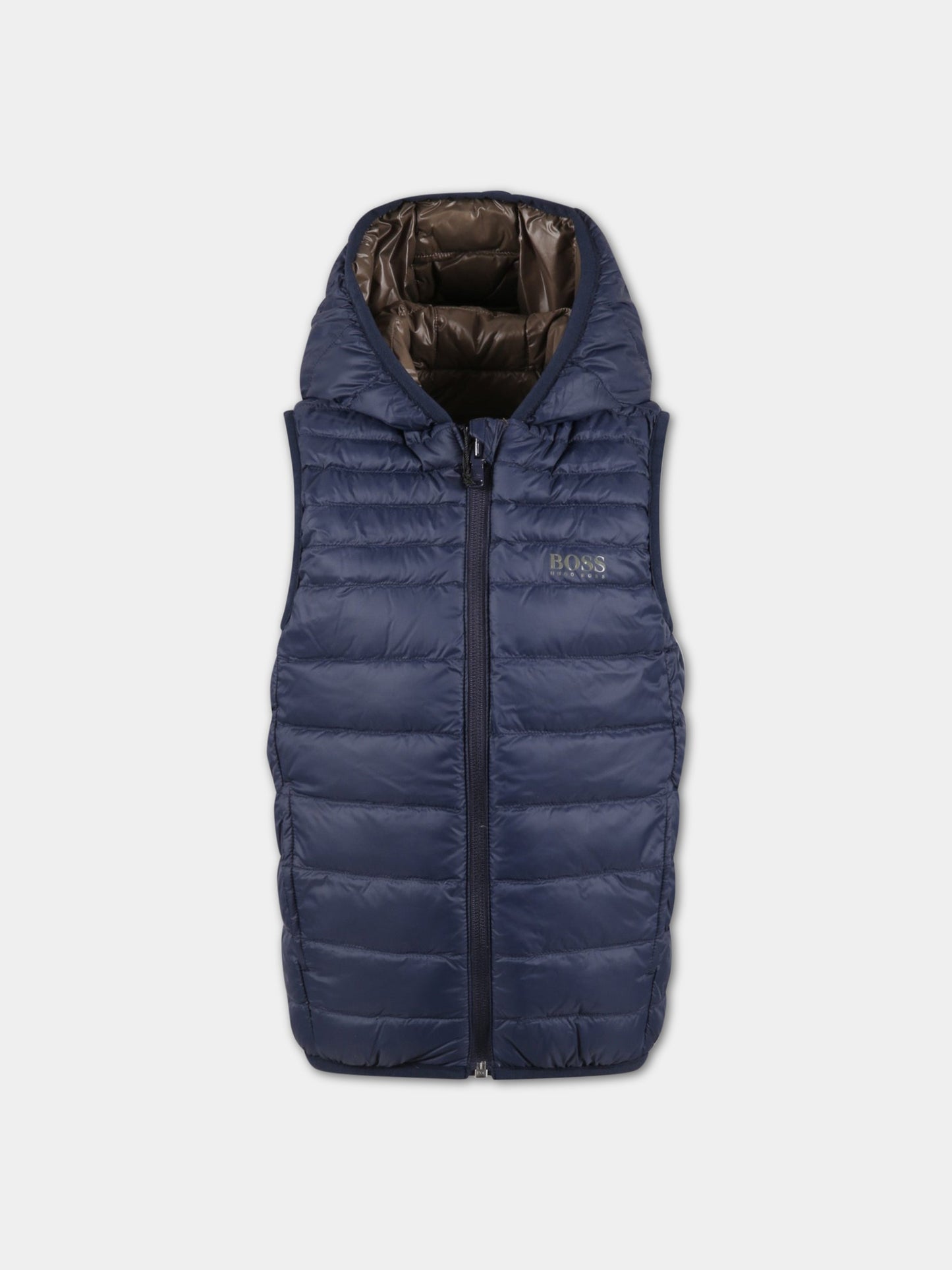 Gilet multicolor per bambino con patch logato,Hugo Boss,J26456 641